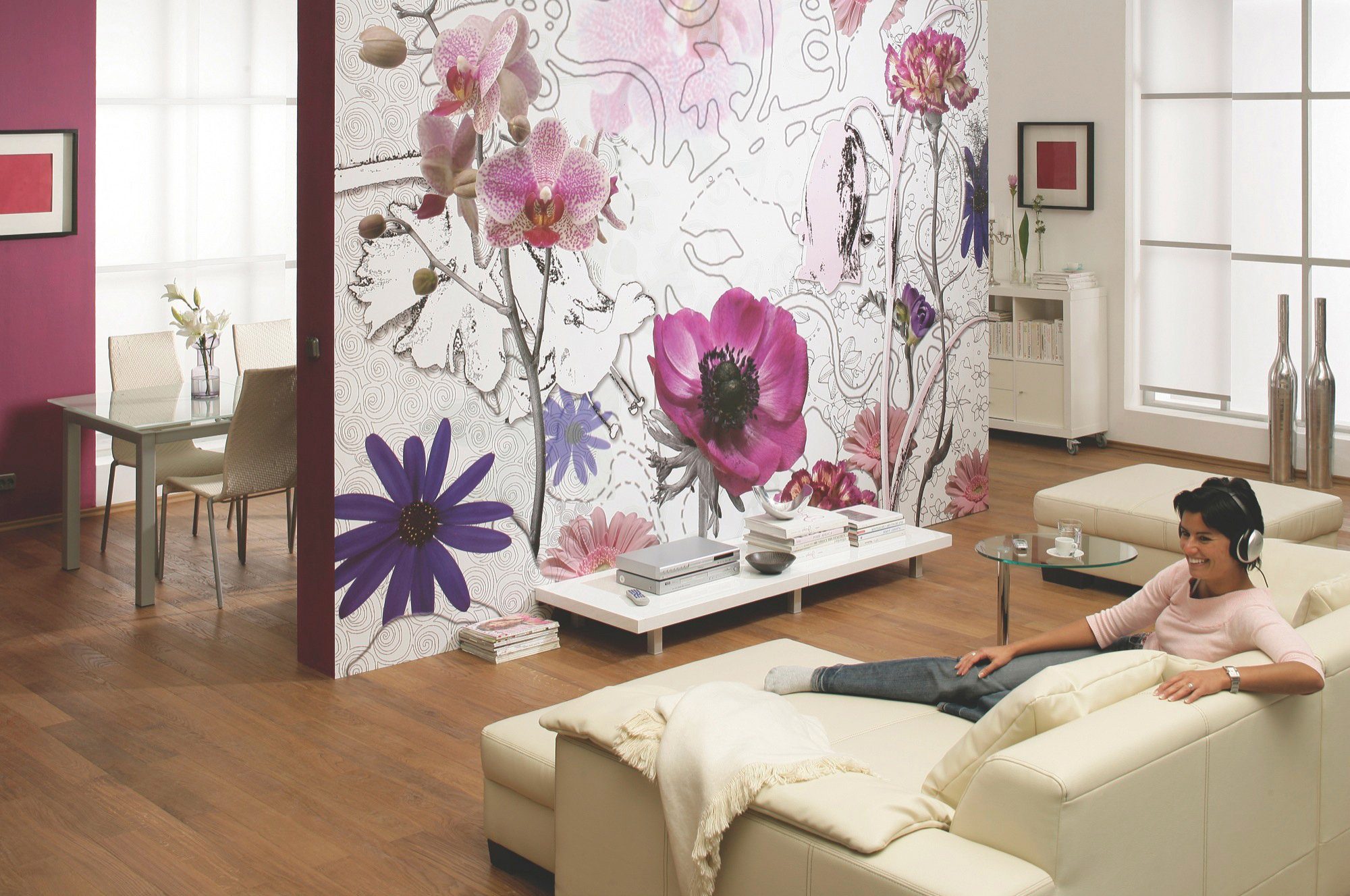 Komar Fotobehang Purple - Afmeting 368 x 254 cm (set)