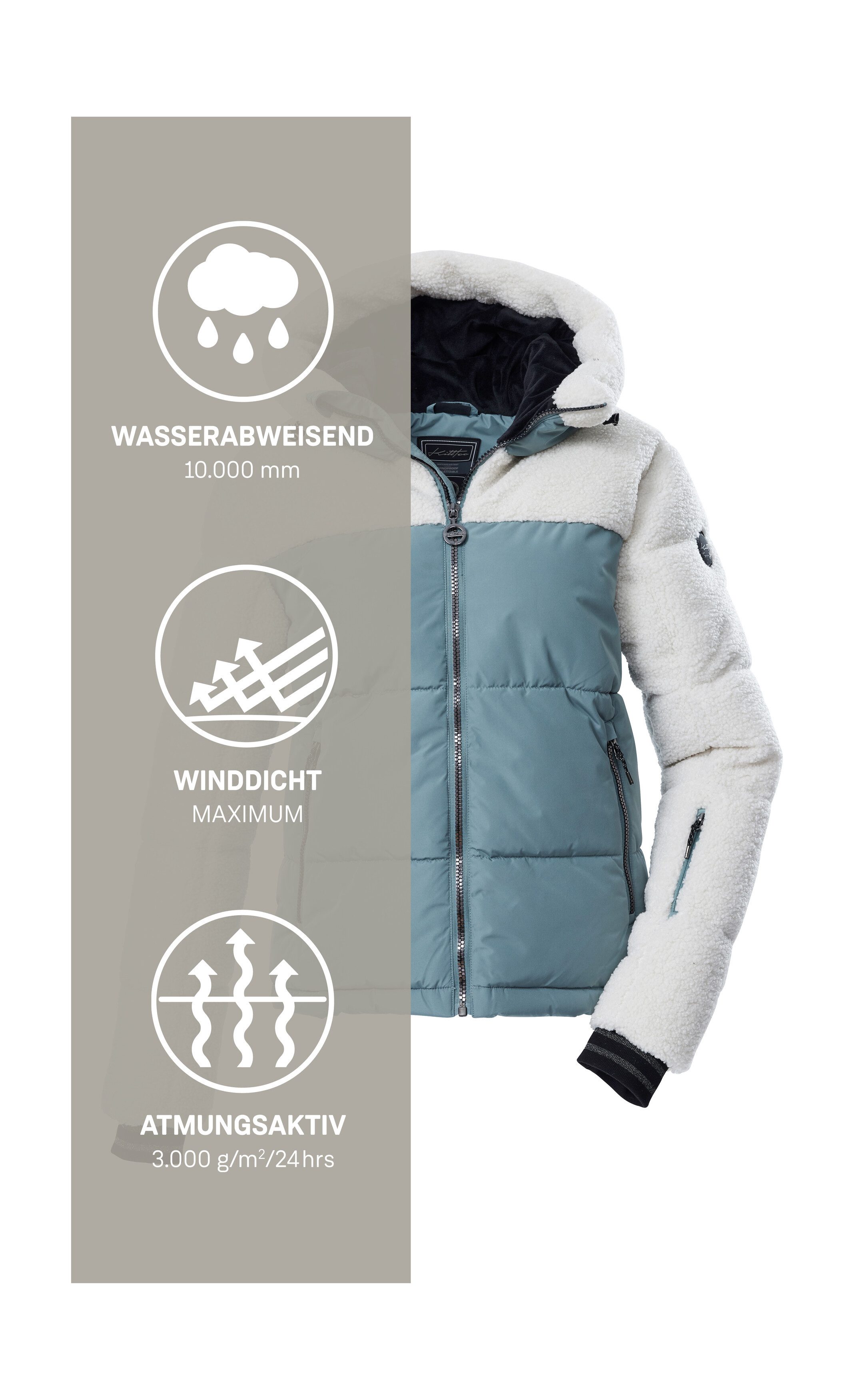 Killtec Ski-jack KSW 111 WMN SKI QLTD JCKT Winddicht, waterafstotend, ademend, stijlvol, PFAS-vrij
