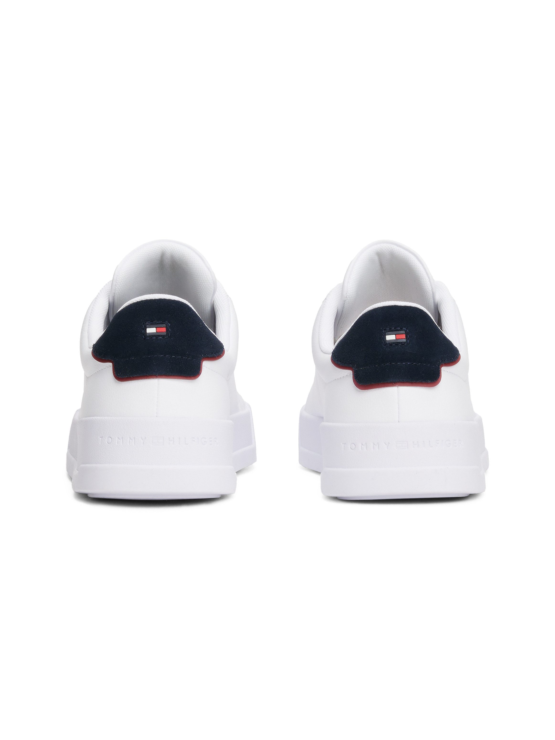 Tommy Hilfiger Sneakers TH COURT LTH DETAIL ESS , vrijetijdsschoen, lage schoen, veterschoen met zijlijk logo-opdruk