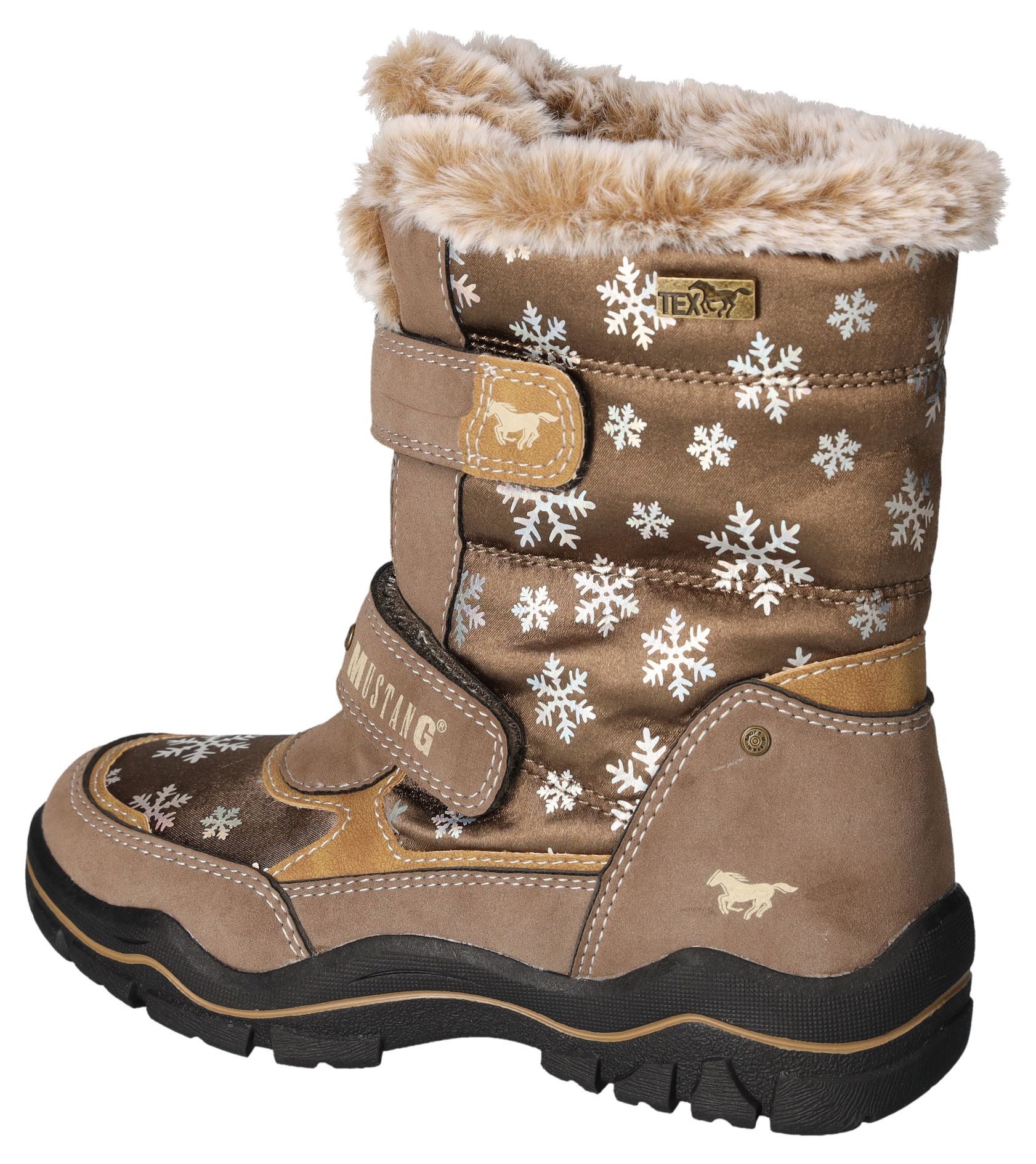 Mustang Shoes Winterlaarzen klittenbandschoenen in comfortabele breedte