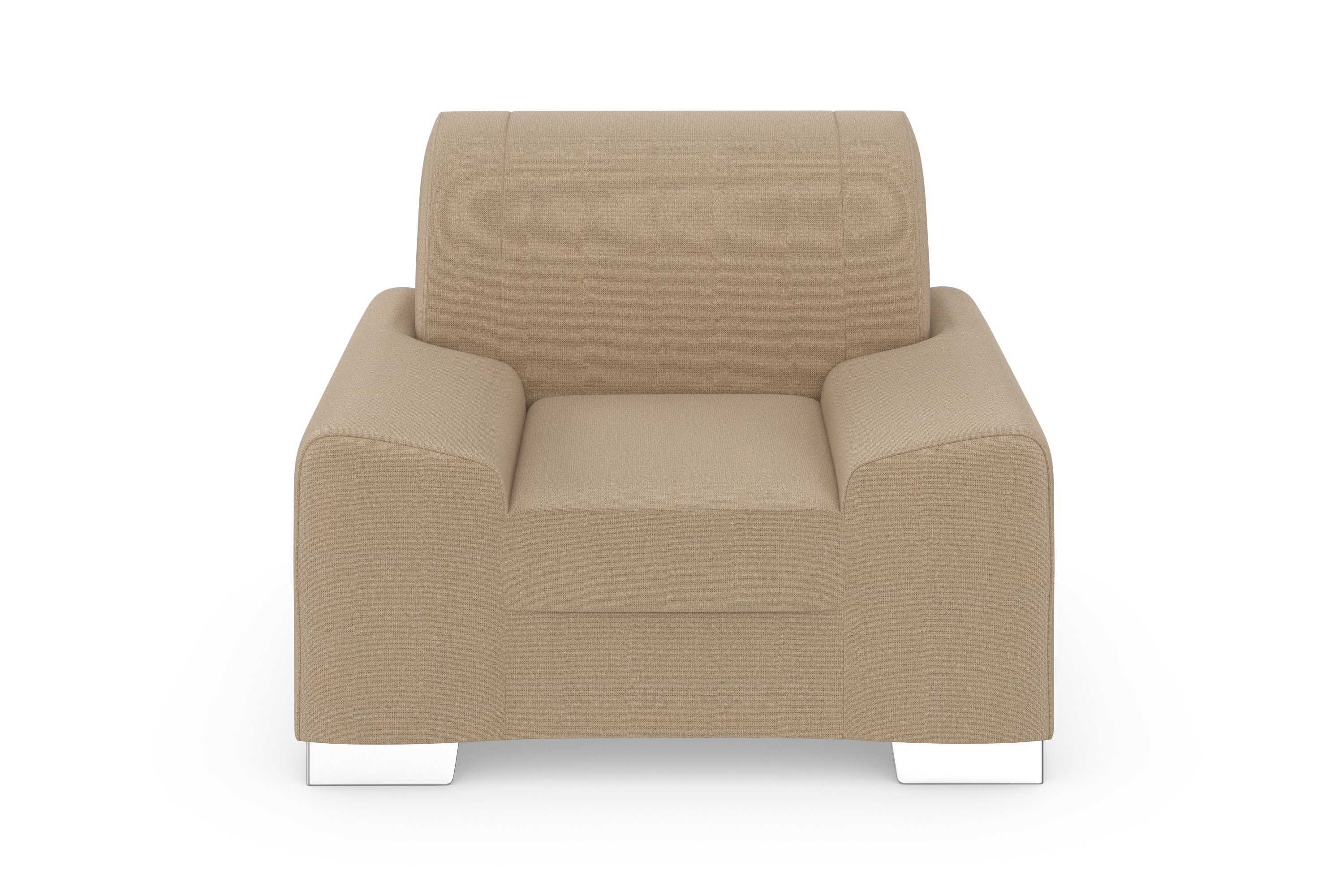 DOMO collection Fauteuil Anzio optioneel met veerkern fauteuils bruin