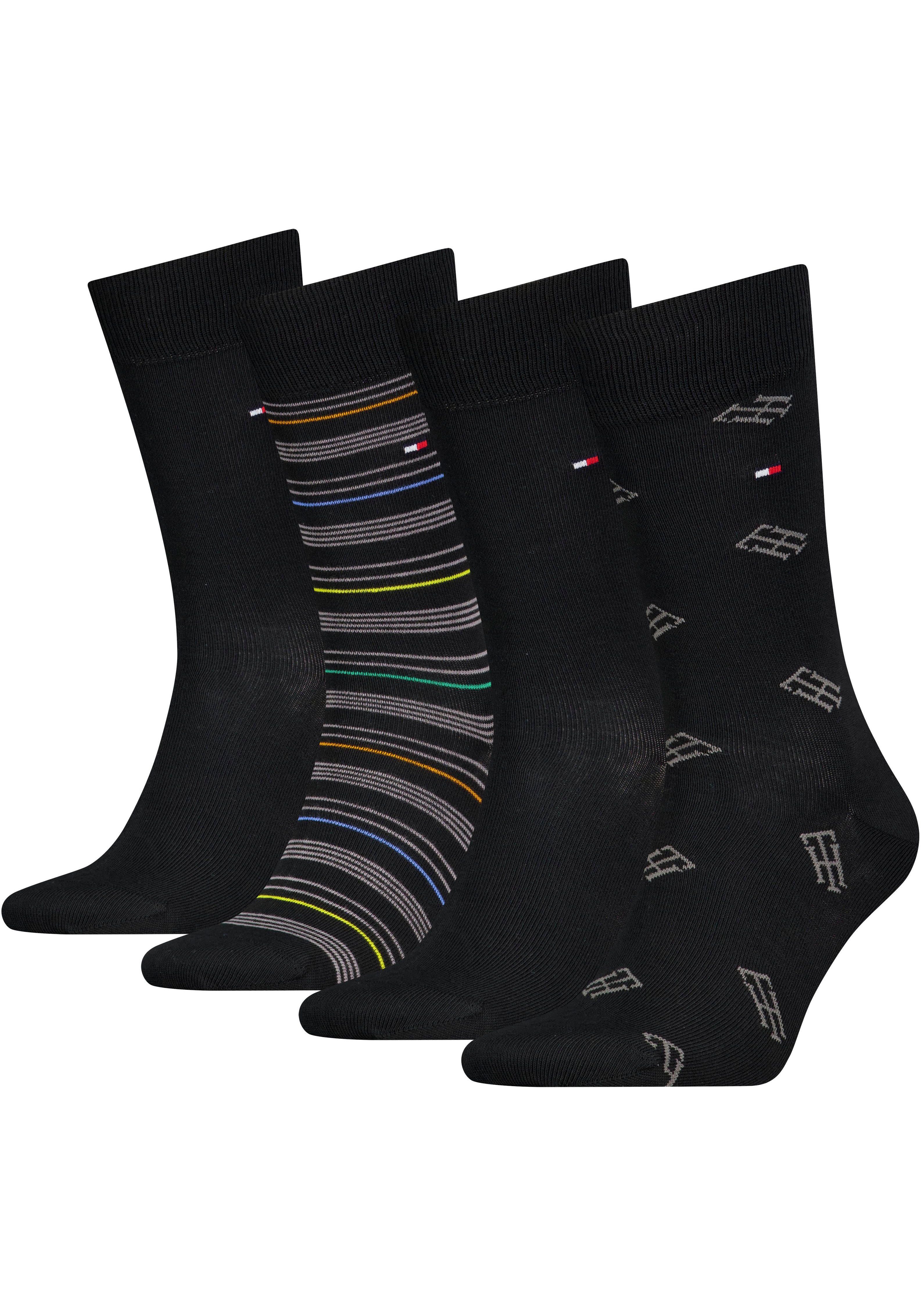 Tommy Hilfiger giftbox sokken set van 4 zwart