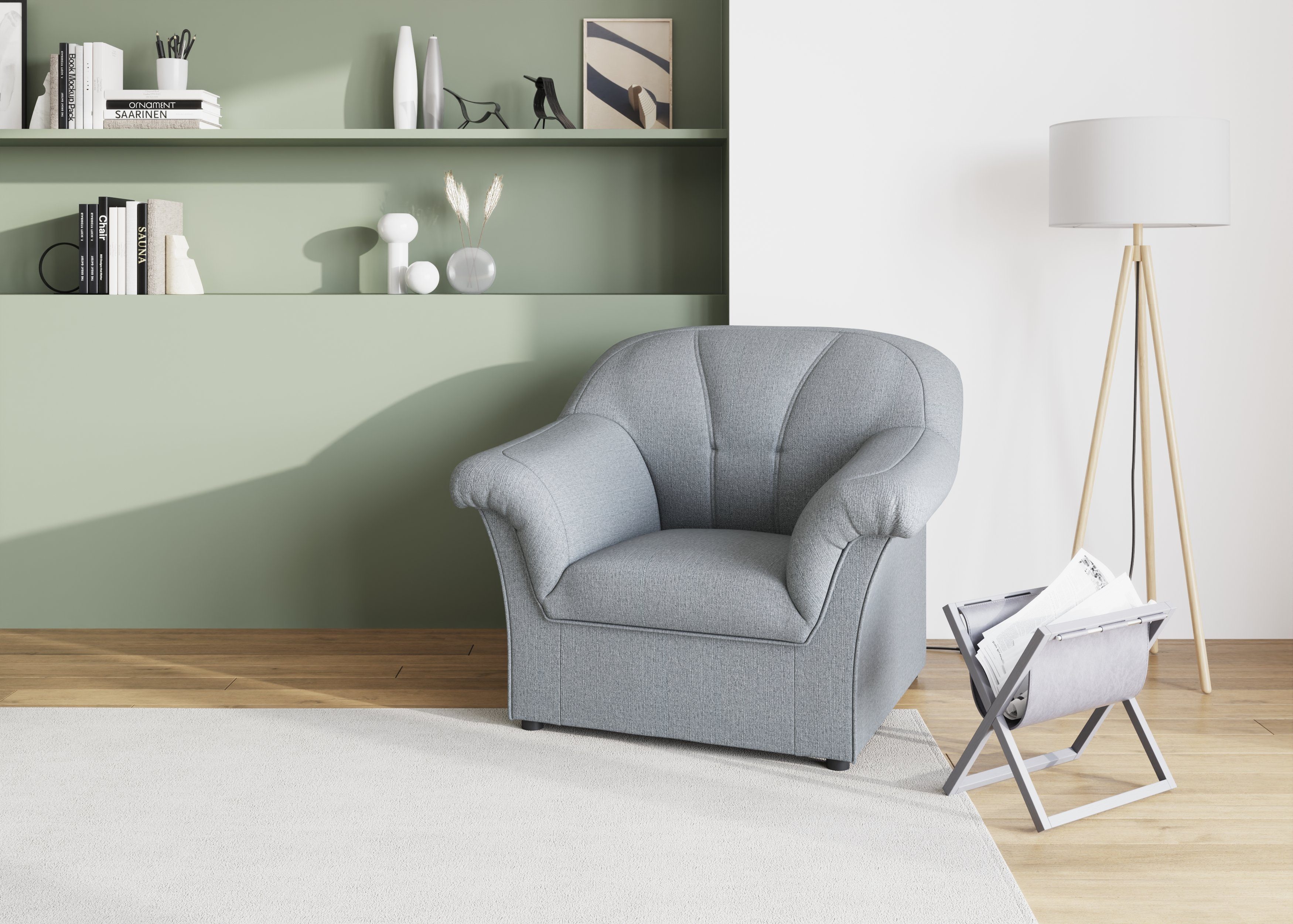 DOMO collection Fauteuil Pegnitz tijdloos, elegante armleuningen, comfortabel