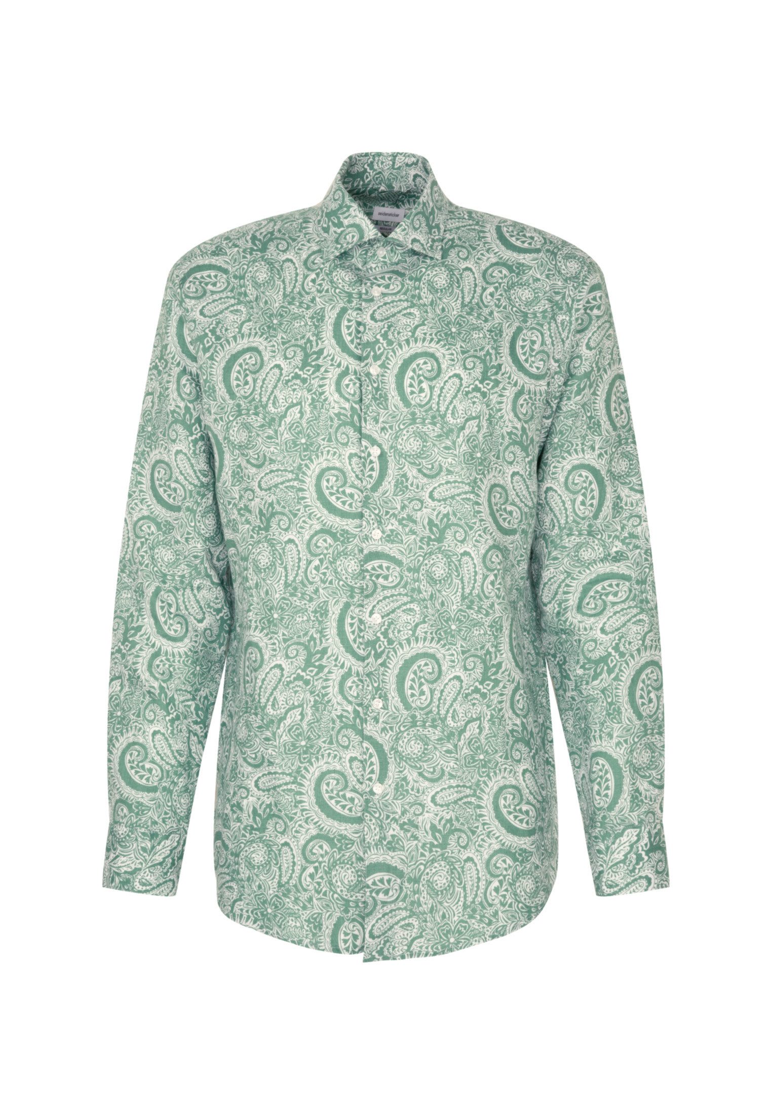 seidensticker Businessoverhemd Regular lange mouwen kentkraag paisley