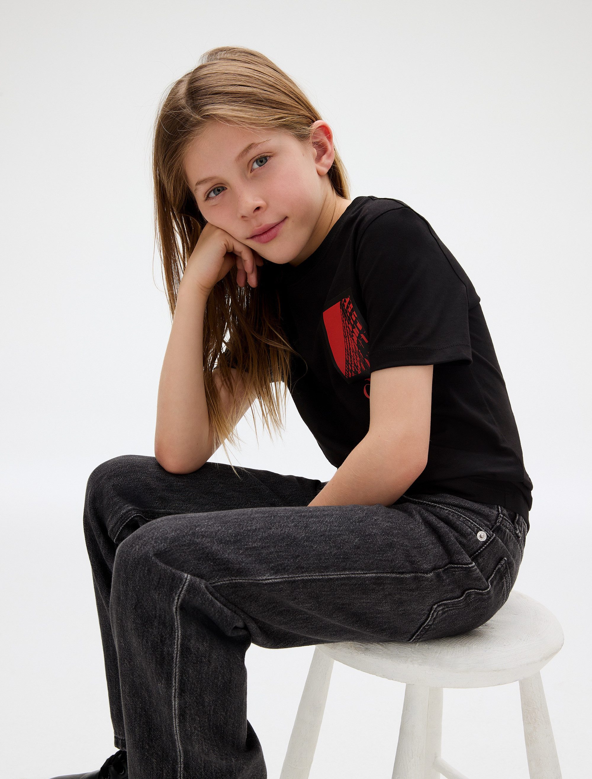 Calvin Klein T-shirt SEASONAL ENTRY PRICE LOGO voor kinderen tot 16 jaar, met borstprint