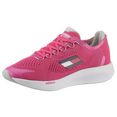 tommy sport sneakers met sleehak ts elite racer women 1 met highlights in kleur roze