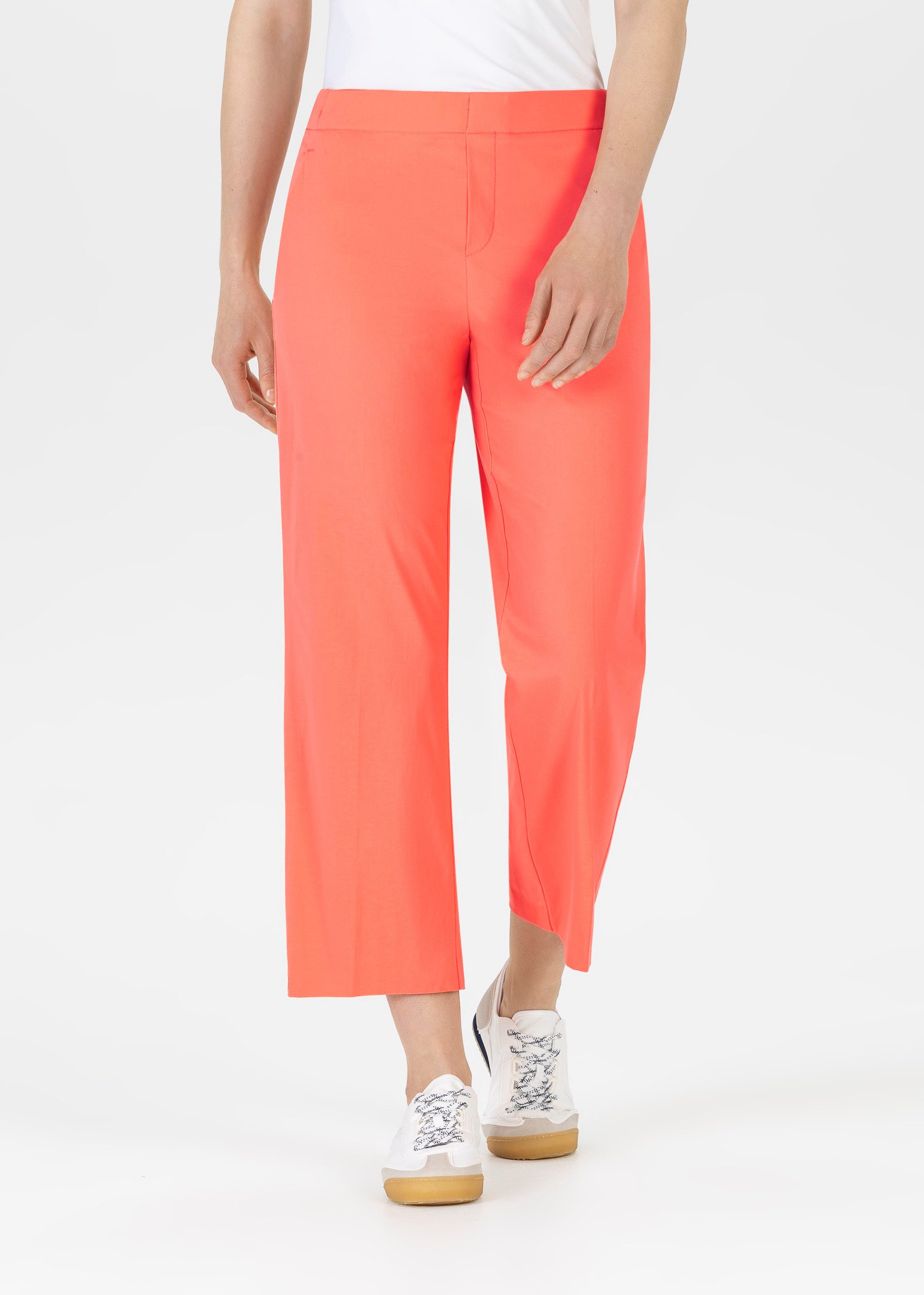 Stehmann Culotte Fenja met elastische band en rechte pijp dames culottes maat 34 oranje