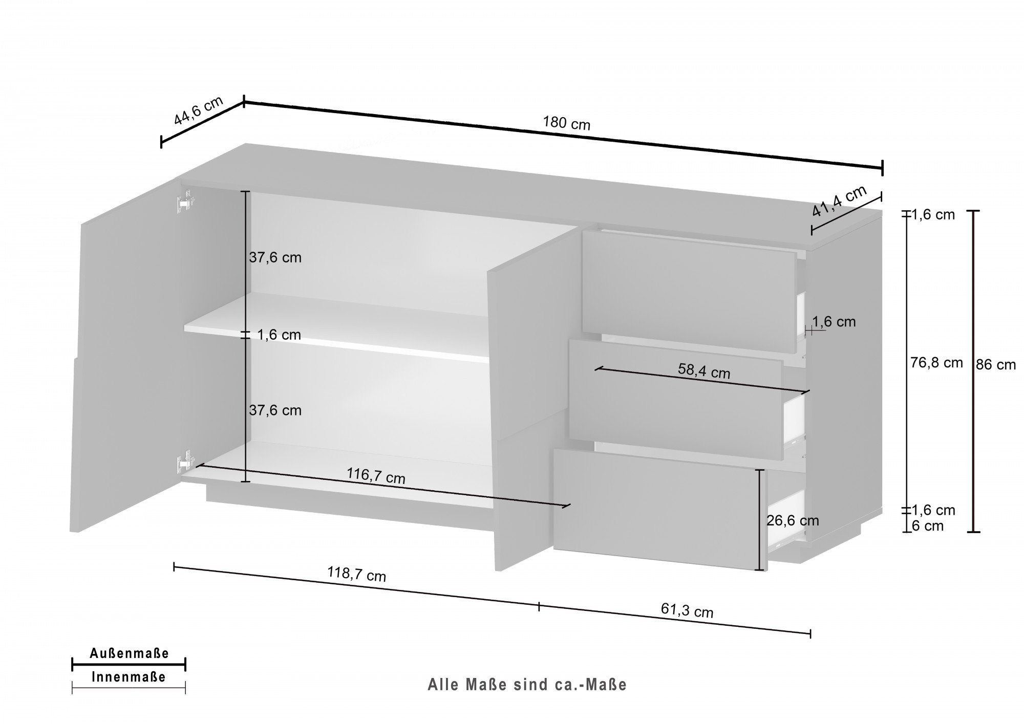 INOSIGN Dressoir Pongo (1 stuk)