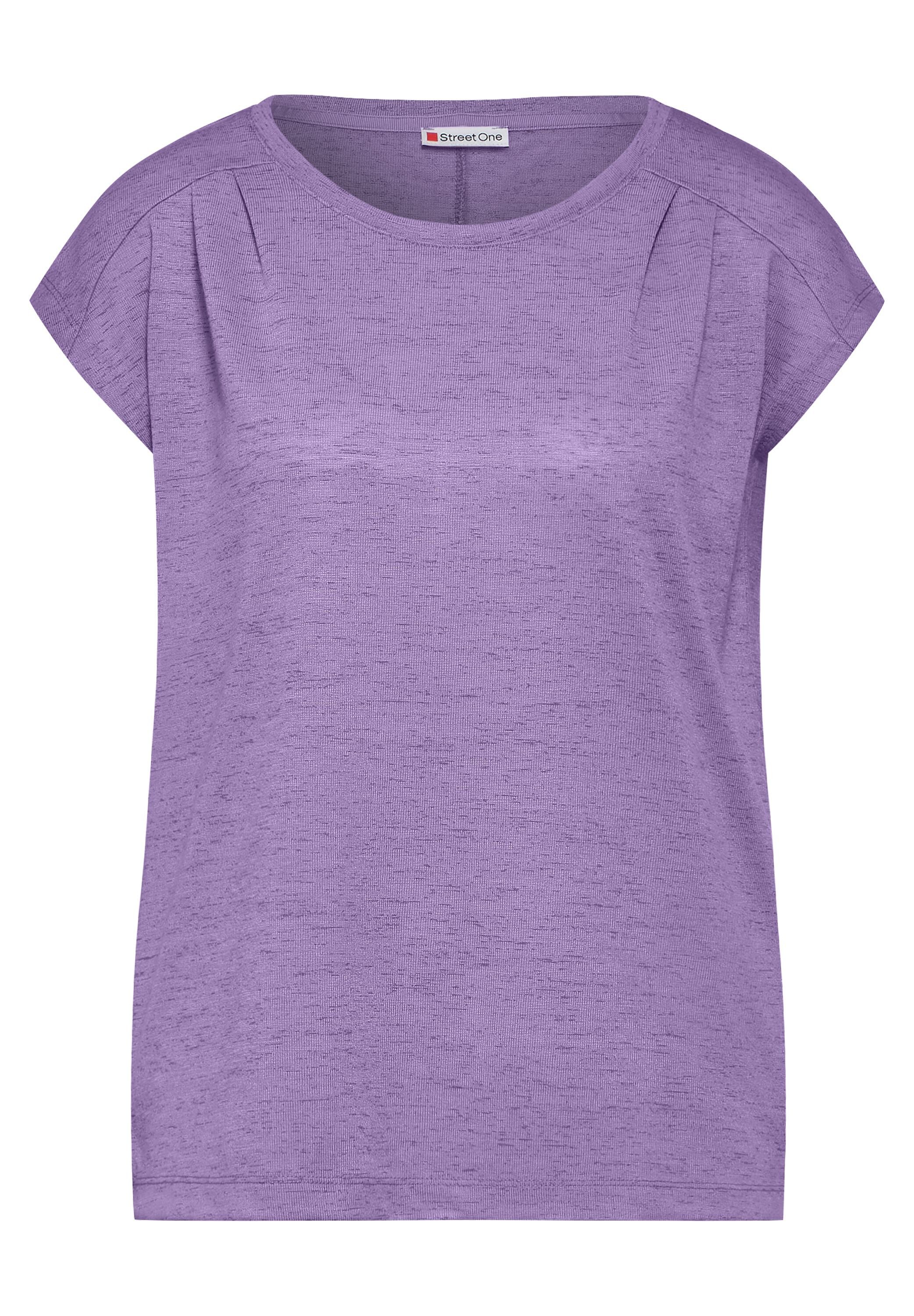 STREET ONE Shirttop met linnen melange-look