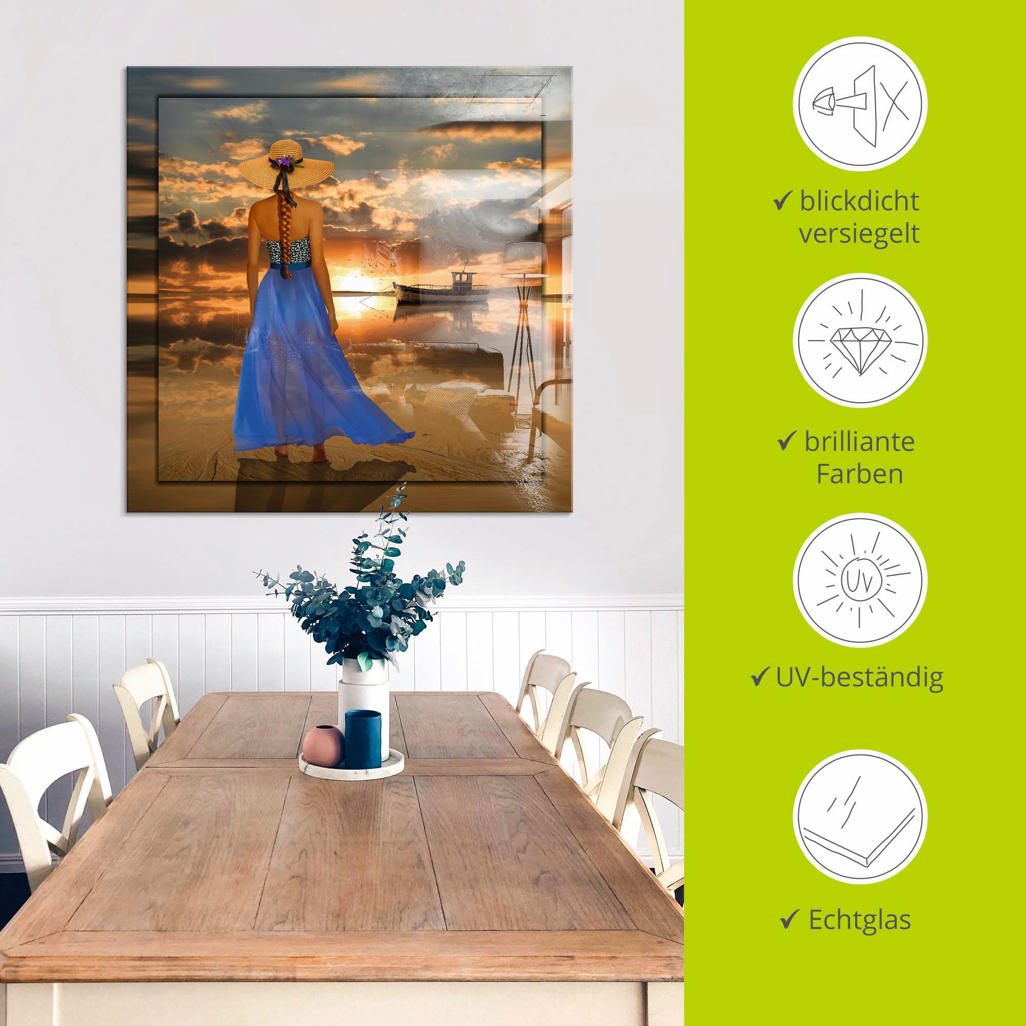 Artland Print op glas Zomergevoelens in verschillende maten