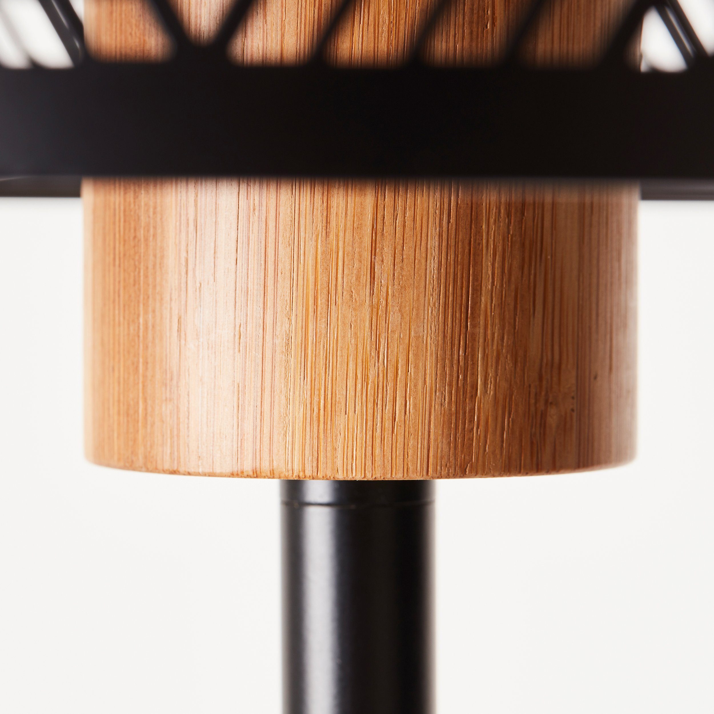 Brilliant Leuchten Staande lamp Santy 161 x 29 cm, e27, metaal/bamboe, zwart/natuur (1 stuk)