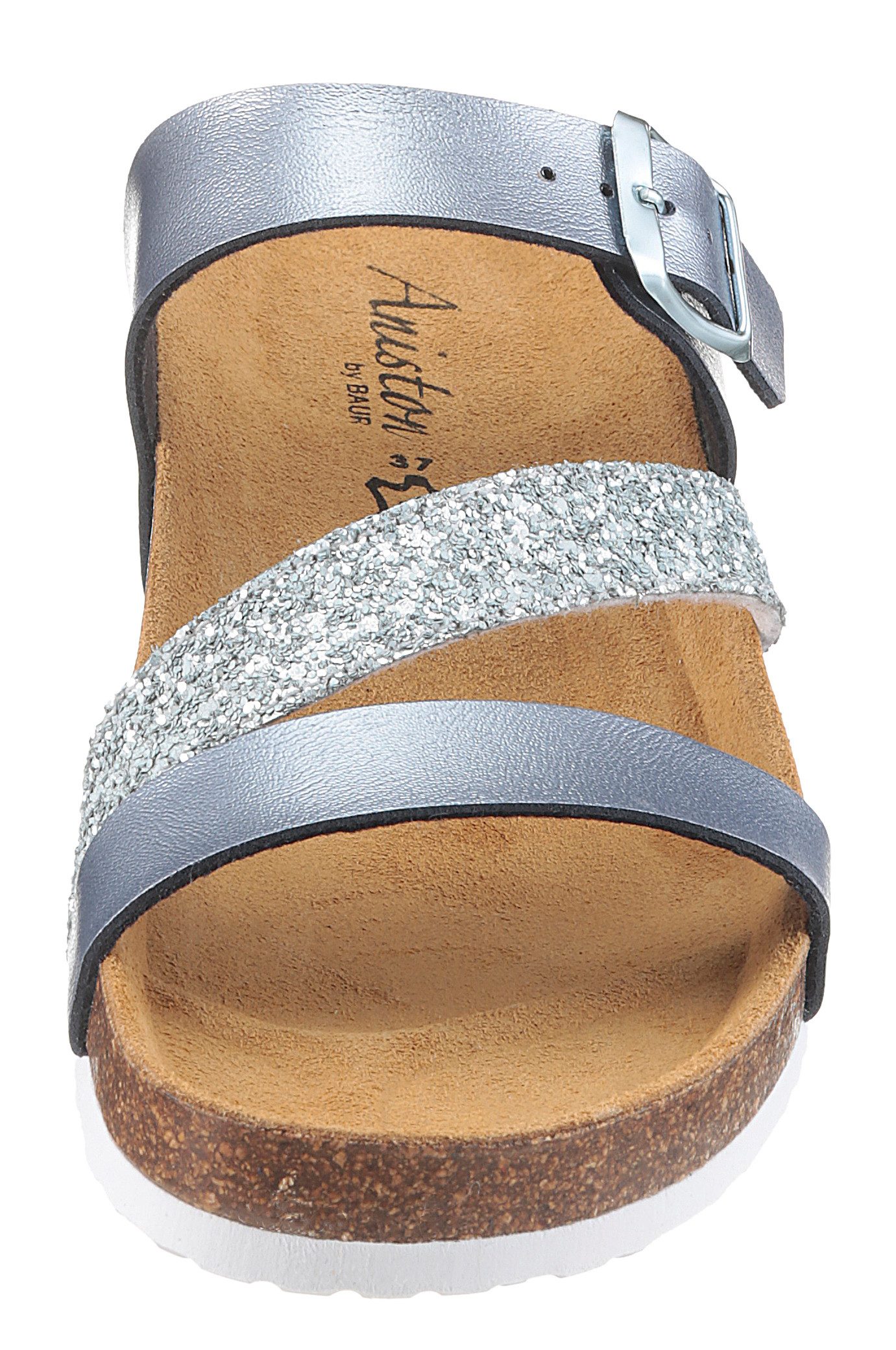 Aniston SHOES Sleehakmuiltjes , zomerschoen, strandschoen, huisschoen, glitter - nieuwe collectie