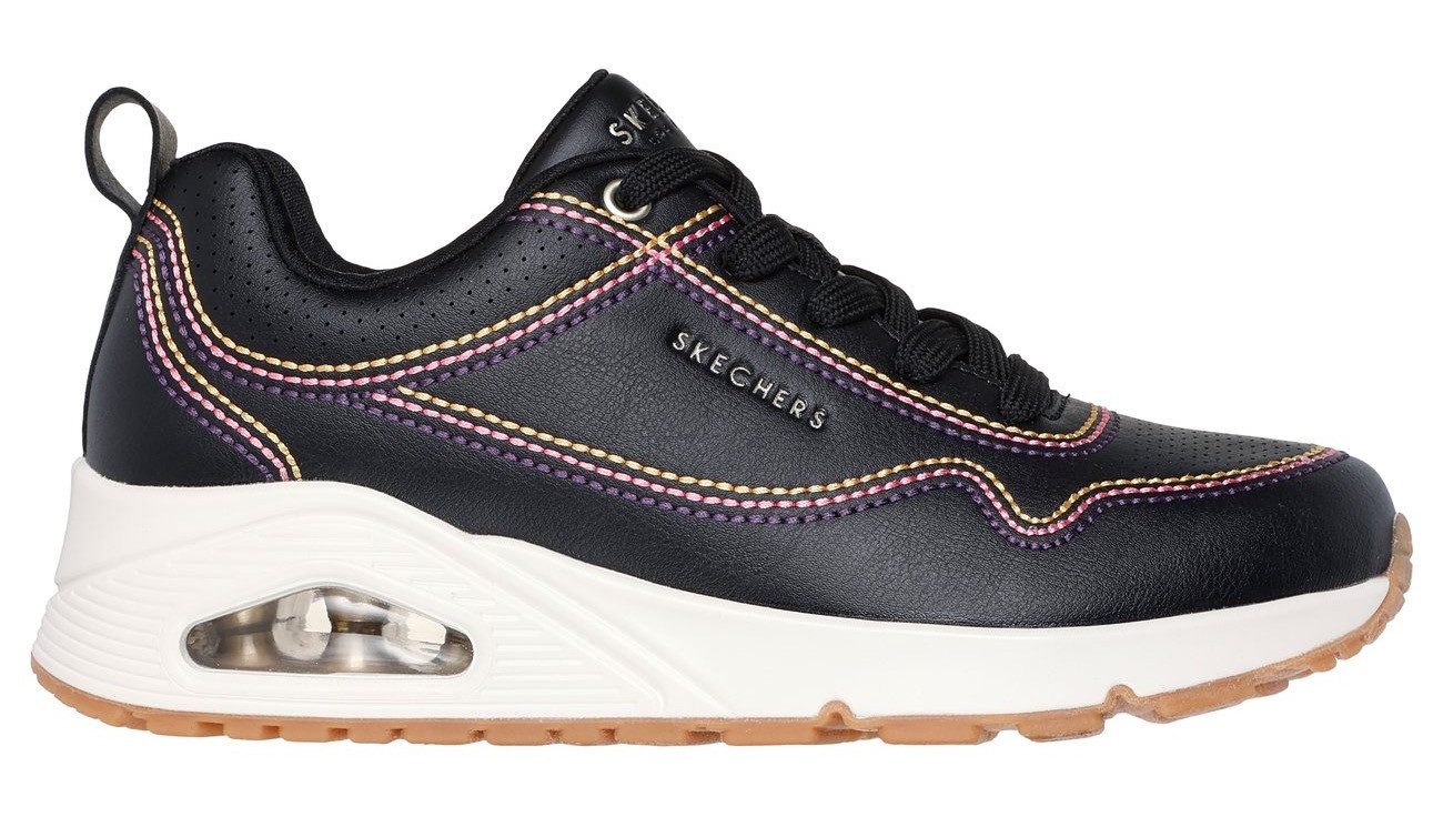 Skechers Sneakers UNO-LUXURIOUS STITCHES , wedge sneaker, plateau sneaker met skech-air functie