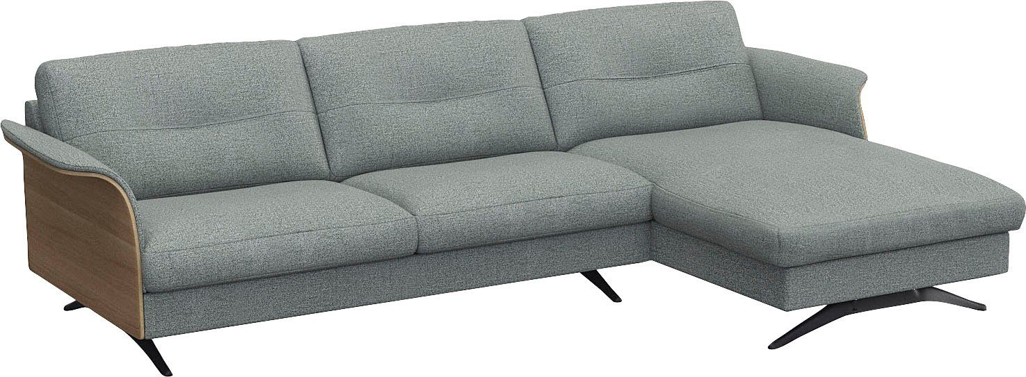 FLEXLUX Hoekbank Glow, super comfortabel door hoogwaardige zitconstructie met binnenvering, L-vorm