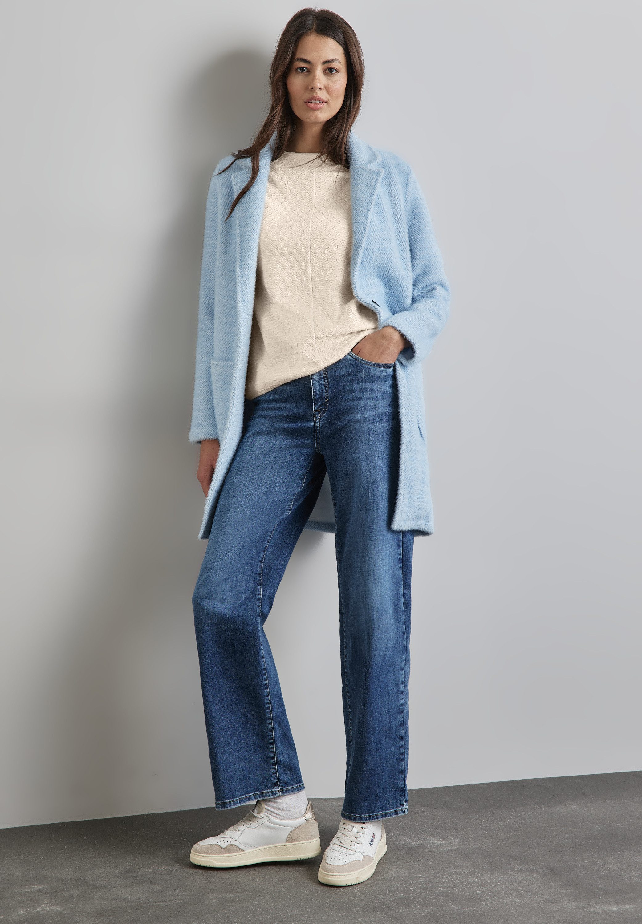 STREET ONE Shirt met 3/4 mouwen met structuurpatroon