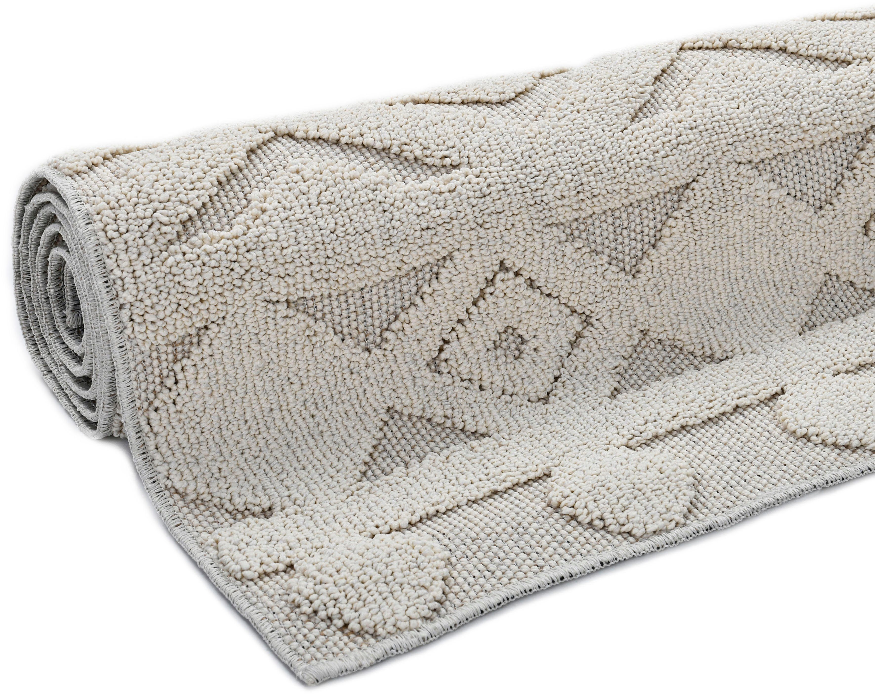 LeGer Home by Lena Gercke Vloerkleed Askja in wol-look, reliëfeffect, vloerkleed in boho-stijl