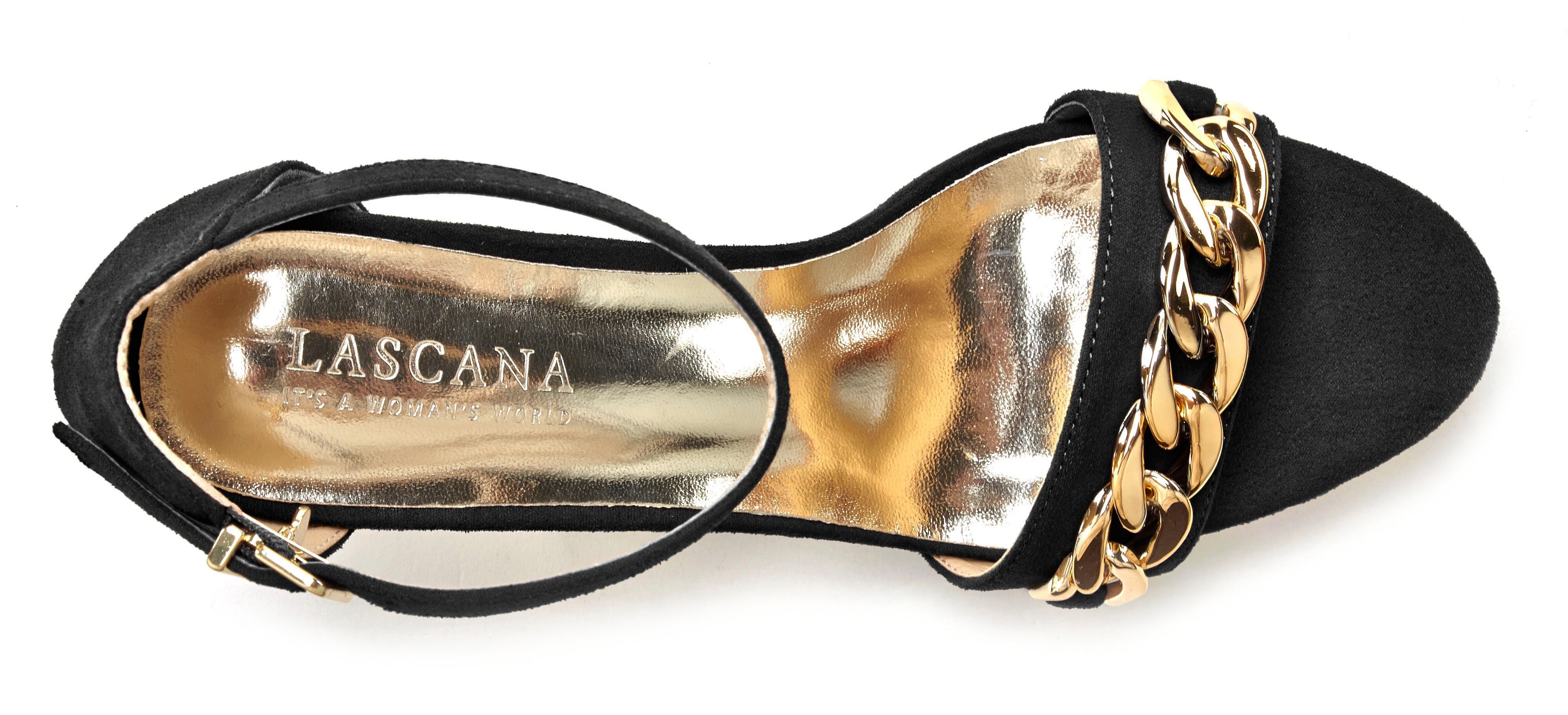 Lascana Sandalen Zomerschoen Sandaal, zomerschoen met ketting-element VEGAN
