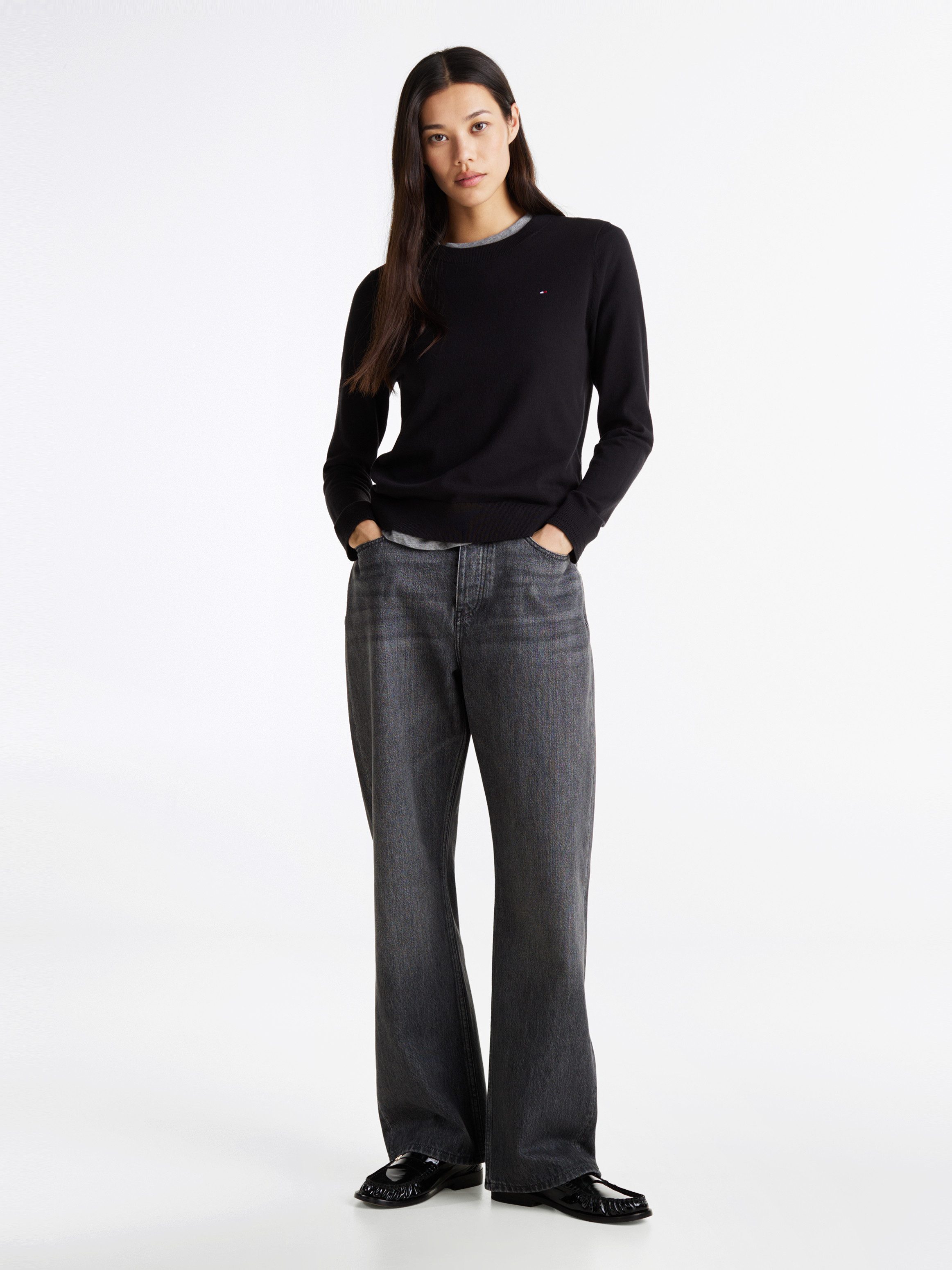 Tommy Hilfiger Trui met ronde hals CO JERSEY STITCH LS C-NK SWT