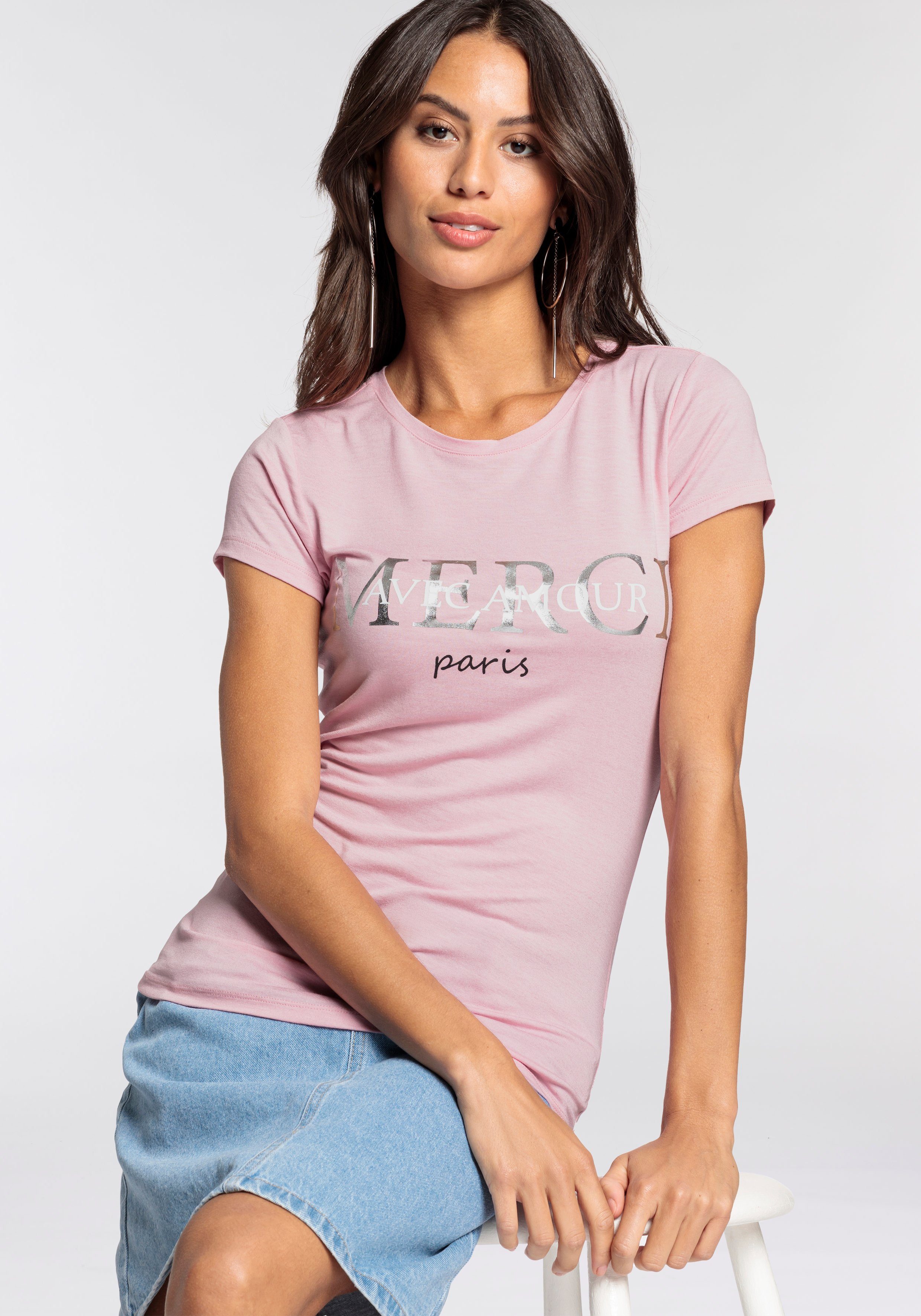 Melrose T-shirt met elegante opdruk - nieuwe collectie