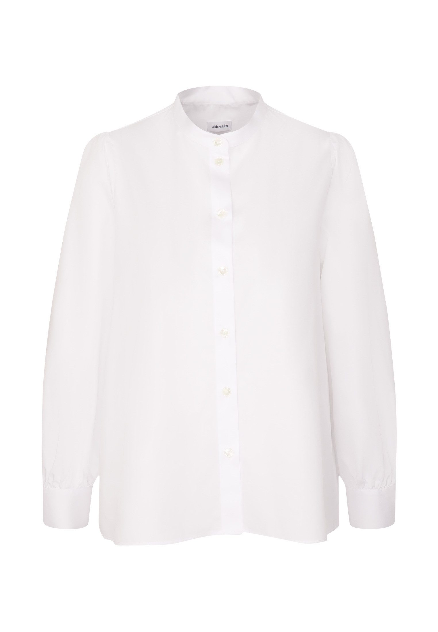 seidensticker Klassieke blouse Zwarte roos Lange mouwen kraag uni
