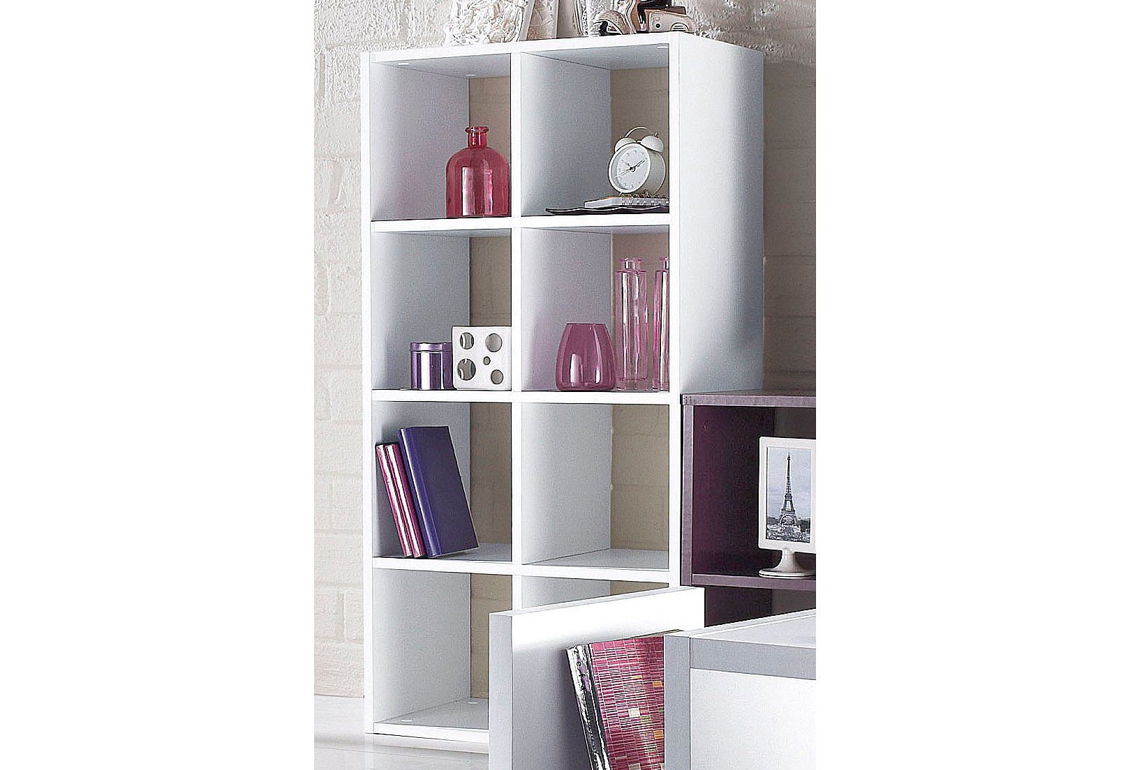 Schildmeyer Room divider Pisa open kasten maat 55,8x33x110,2 cm wit