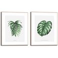 reinders! artprint set artprints natuurmotief philodendron - plant - areca - palm - blaadjes (2 stuks) groen