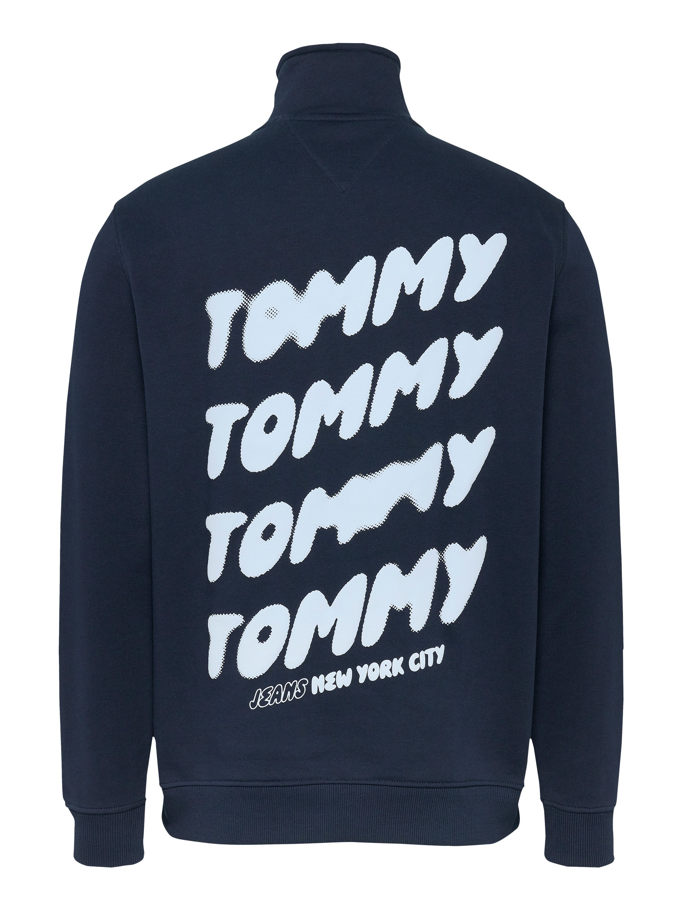 TOMMY JEANS Sweatshirt TJM REG BUBBLE QRTR ZIP FRNT/BCK