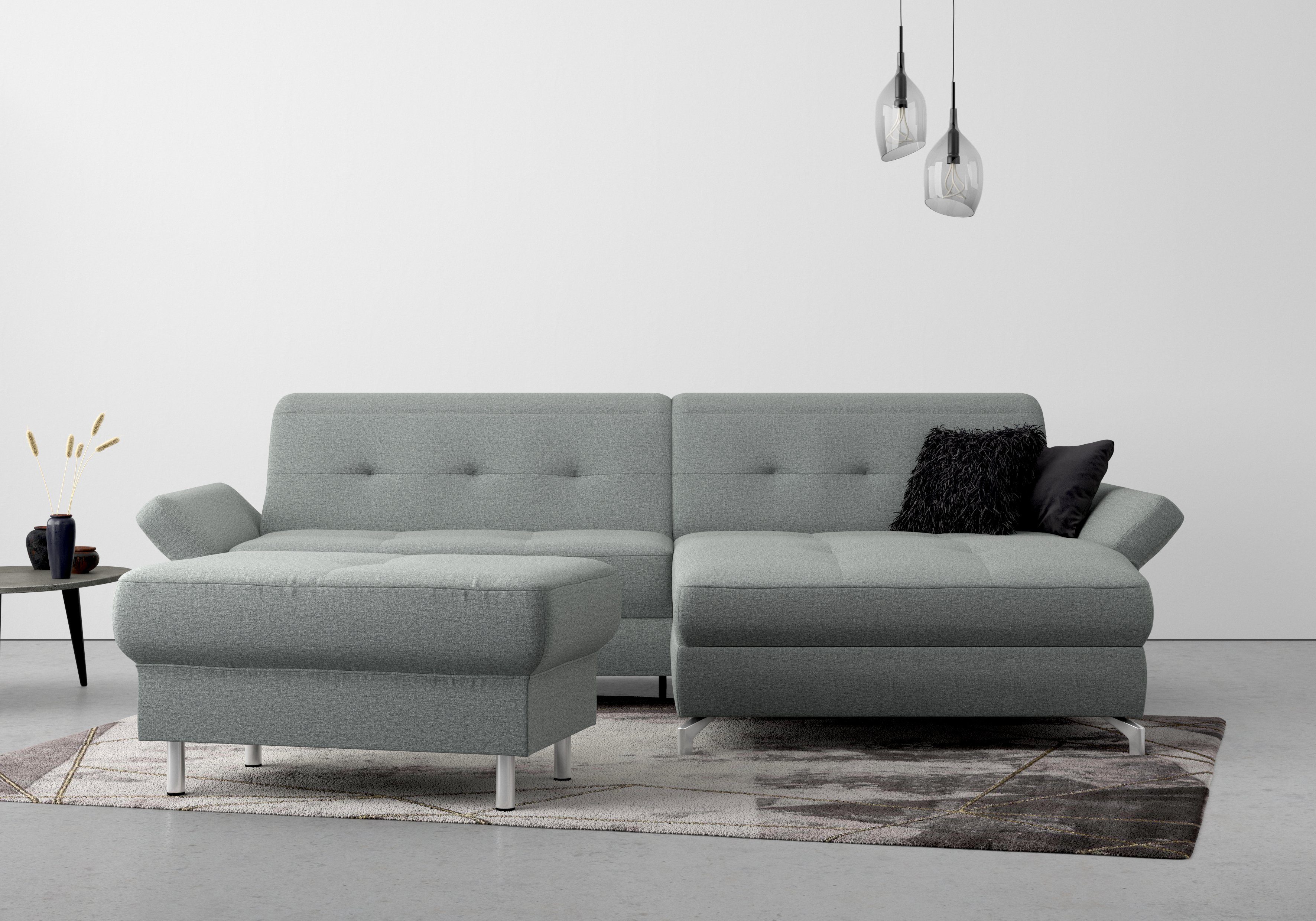 INOSIGN Hocker Maredo Binnenveringsinterieur, passend bij de 'Maredo'-serie hockers grijs
