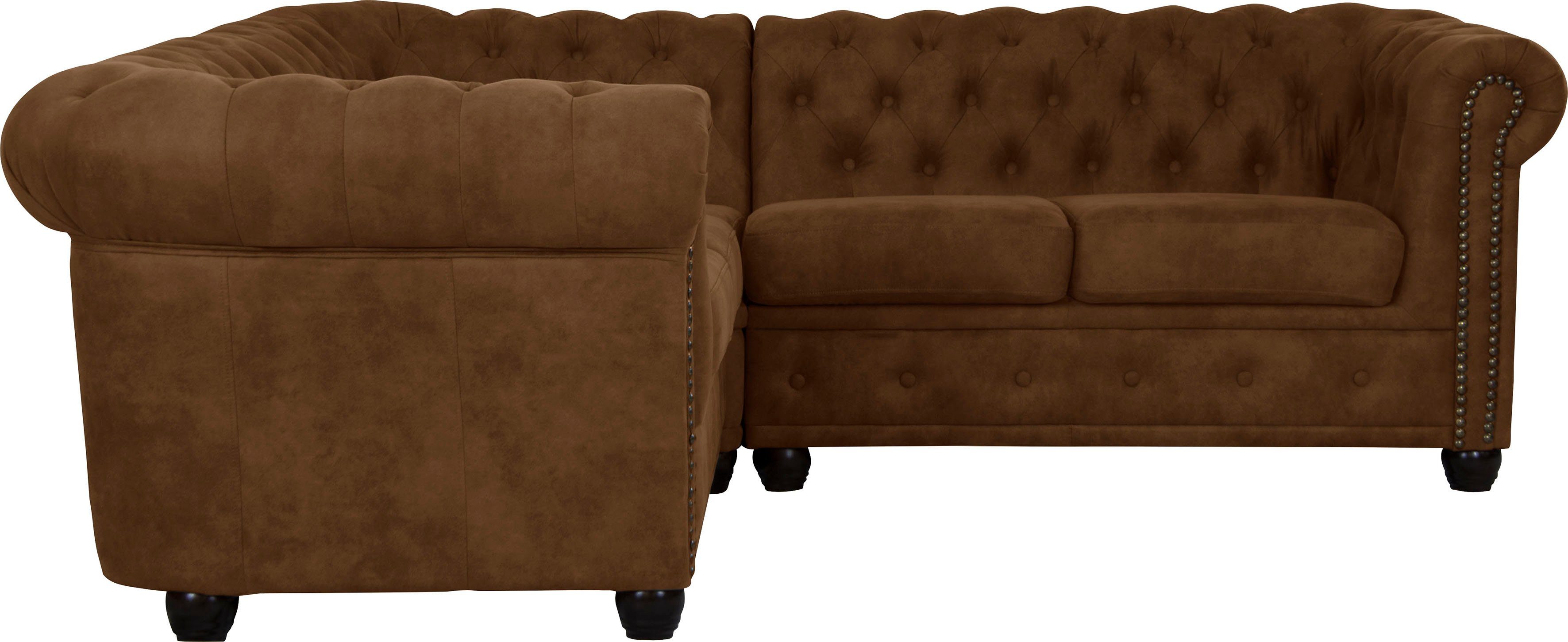 Home affaire Chesterfield-bank Rysum L-vorm Chesterfield-look, gelijkbenig