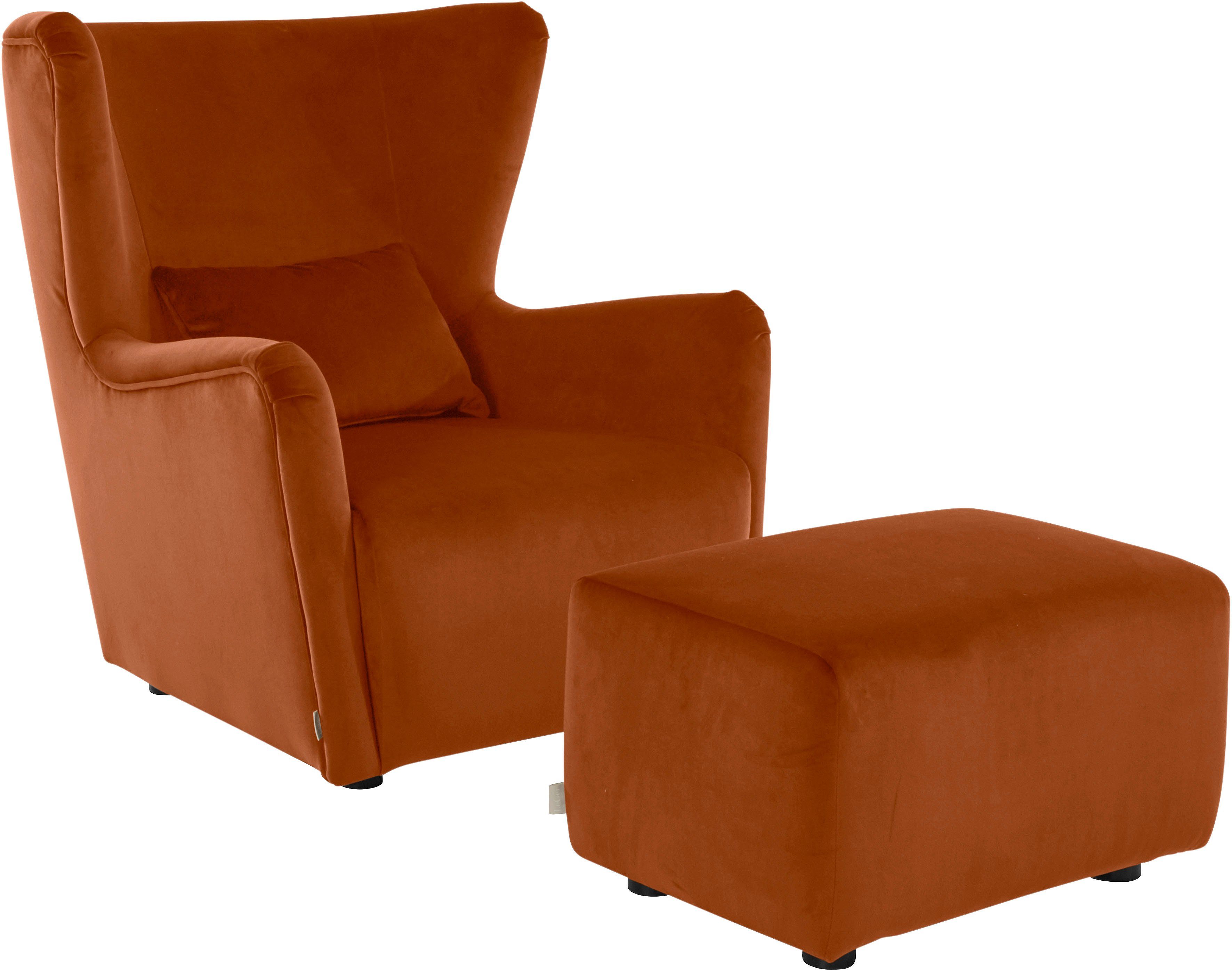 LeGer Home by Lena Gercke Oorfauteuil Levke Stoel naar keuze met of zonder hocker