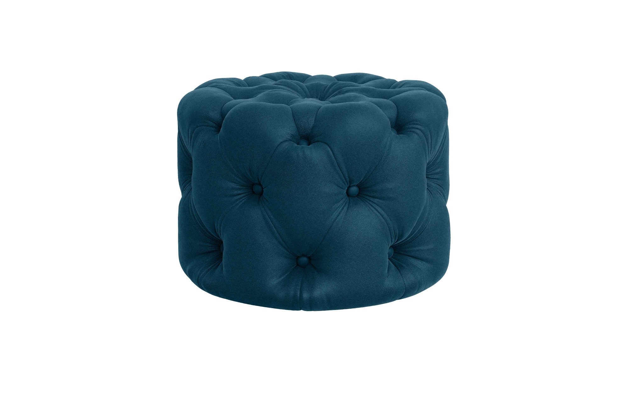 Places of Style Hocker FOLLINA Beklede poef met klassieke Chesterfield-knopafwerking
