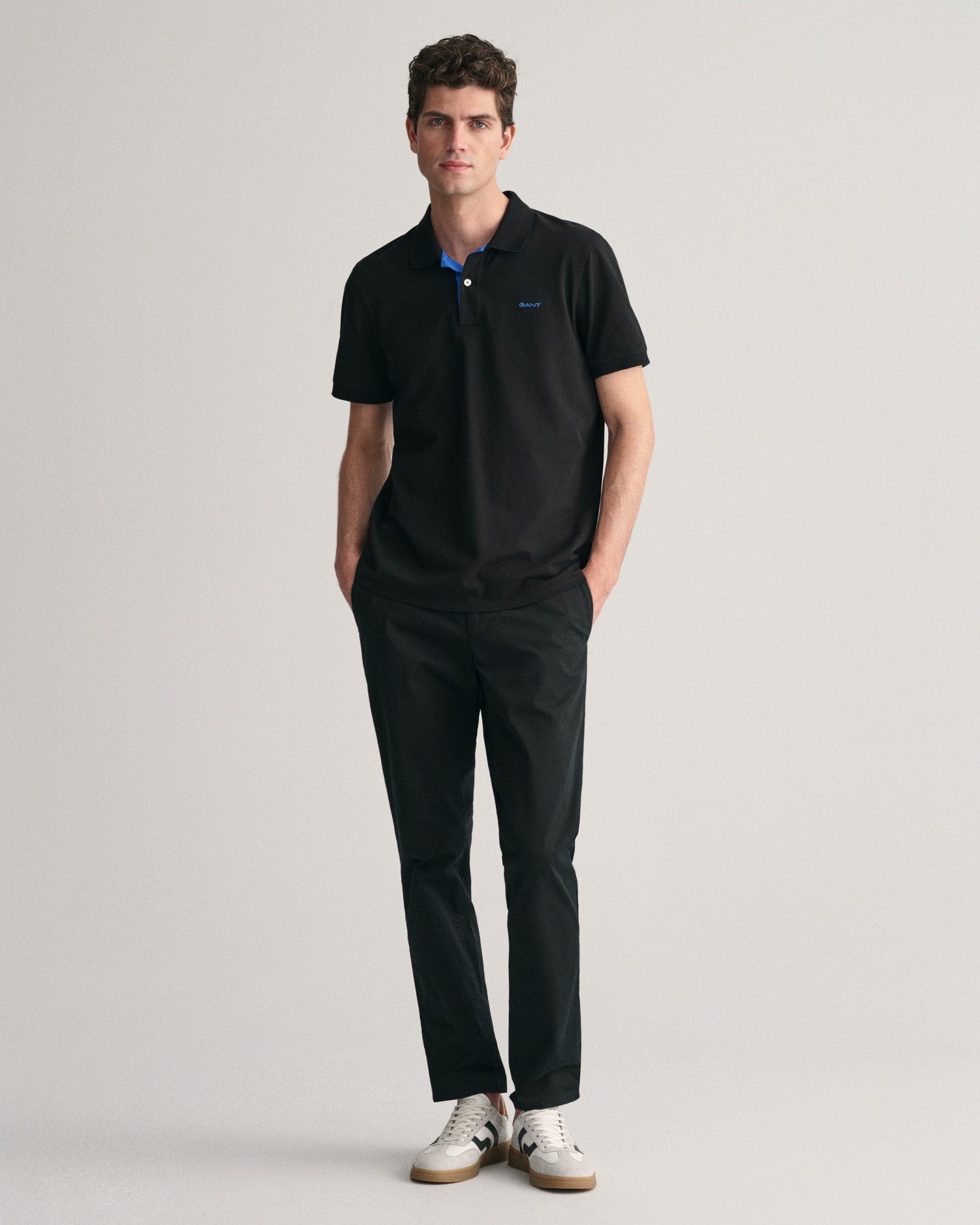 Gant Poloshirt REG CONTRAST PIQUE SS RUGGER met contrastkleurige inzetten