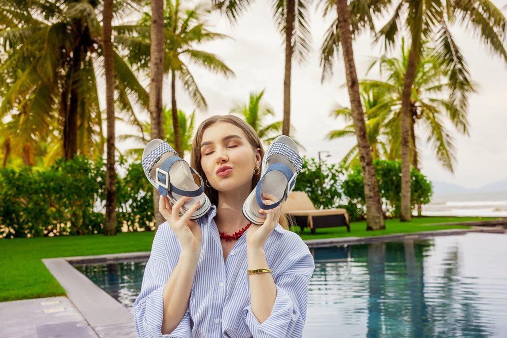 Remonte Sleehaksandaaltjes ELLE-Collection , zomerschoen, sandalen, comfortschoen met praktische klittenbandsluitingen