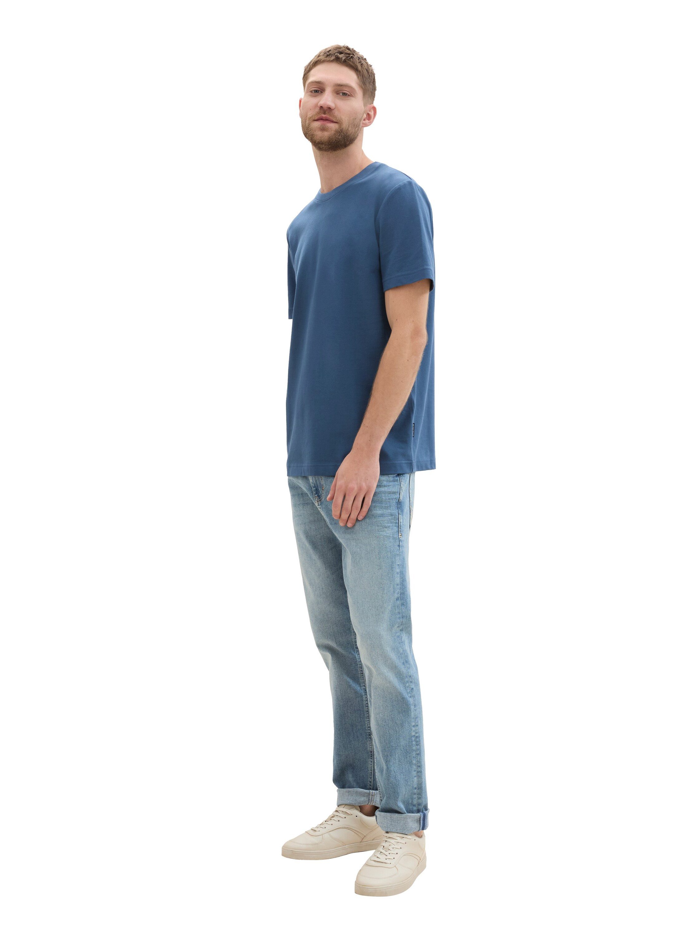 Tom Tailor T-shirt met piqué structuur