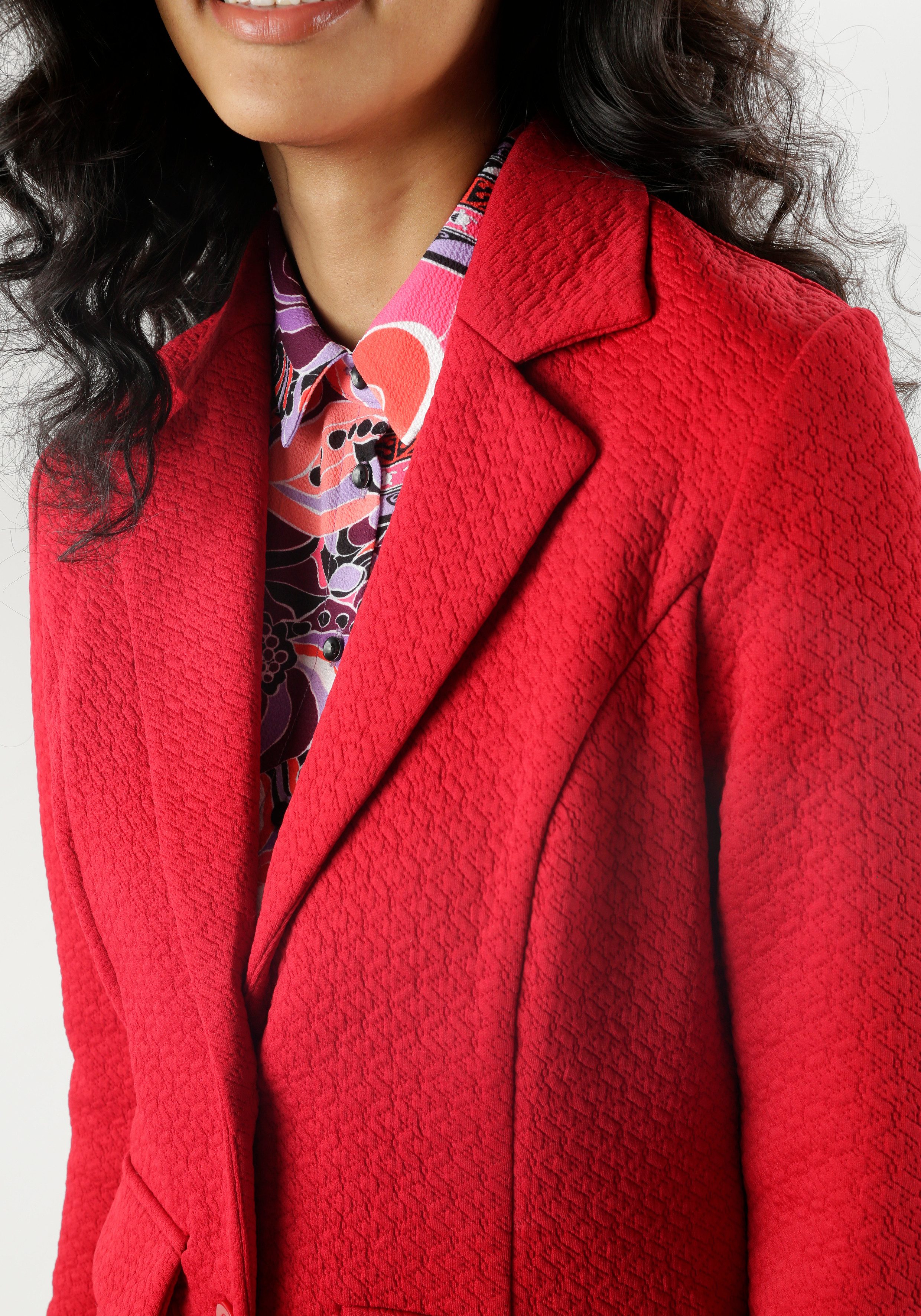 Aniston SELECTED Jerseyblazer met structuurmotief