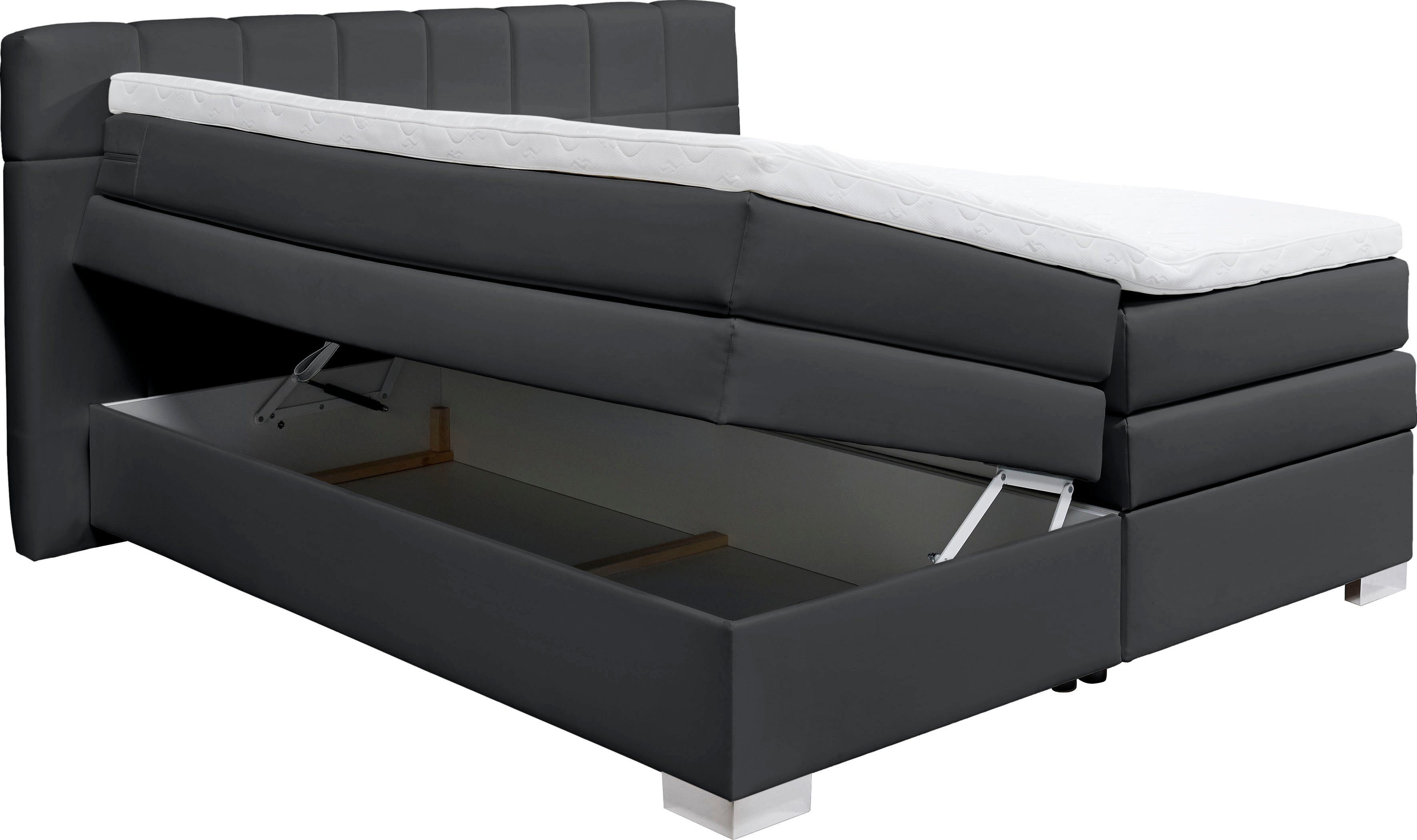 INOSIGN Boxspring Airdrie inclusief bedkist en topper