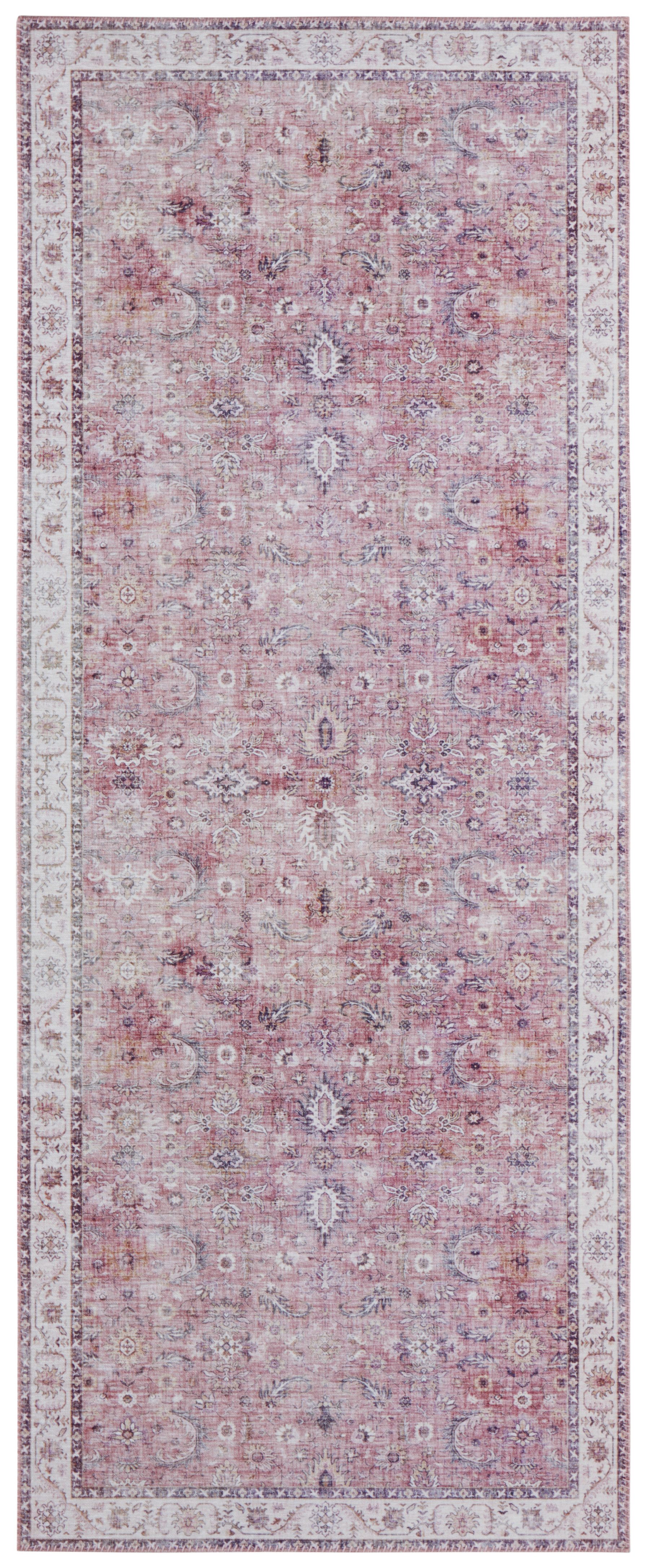 NORTHRUGS Vloerkleed Vivana Oosters, loper, vintage, woonkamer, slaapkamer, eetkamer moderne vloerkleden maat 80 cm x 200 cm x 5 mm rood