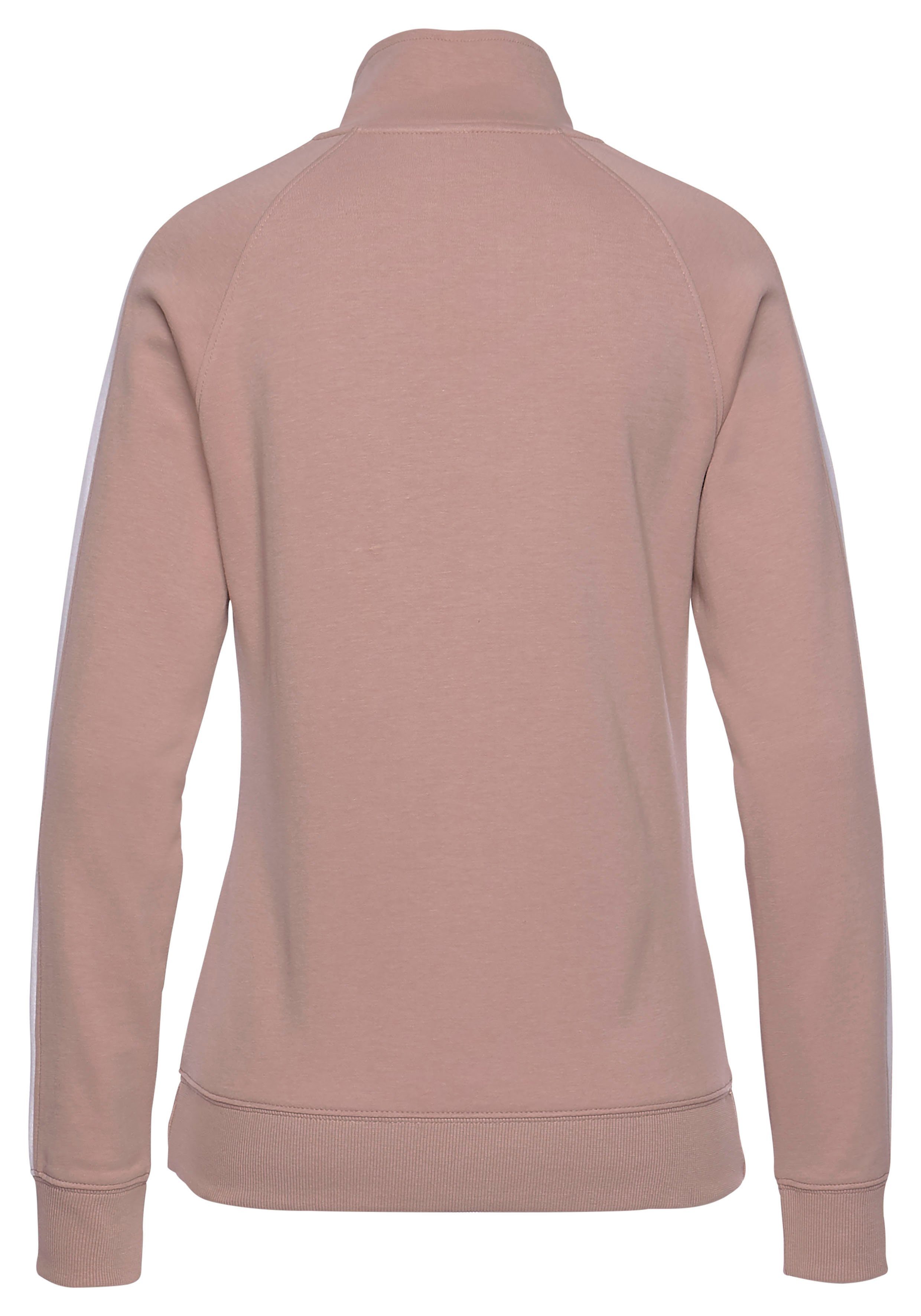 Bench. Loungewear Sweatvest met zijstrepen en staande kraag loungewear