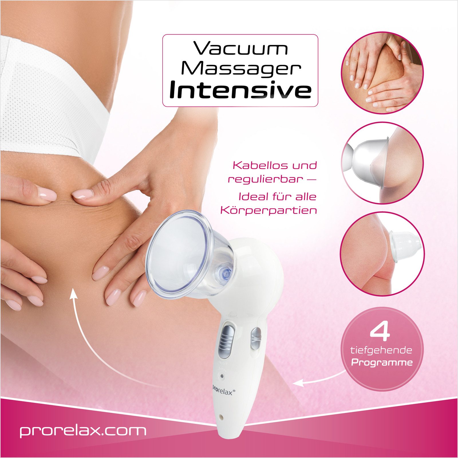 prorelax Vacuüm massage 39213 Intensive Accu-& netstroom