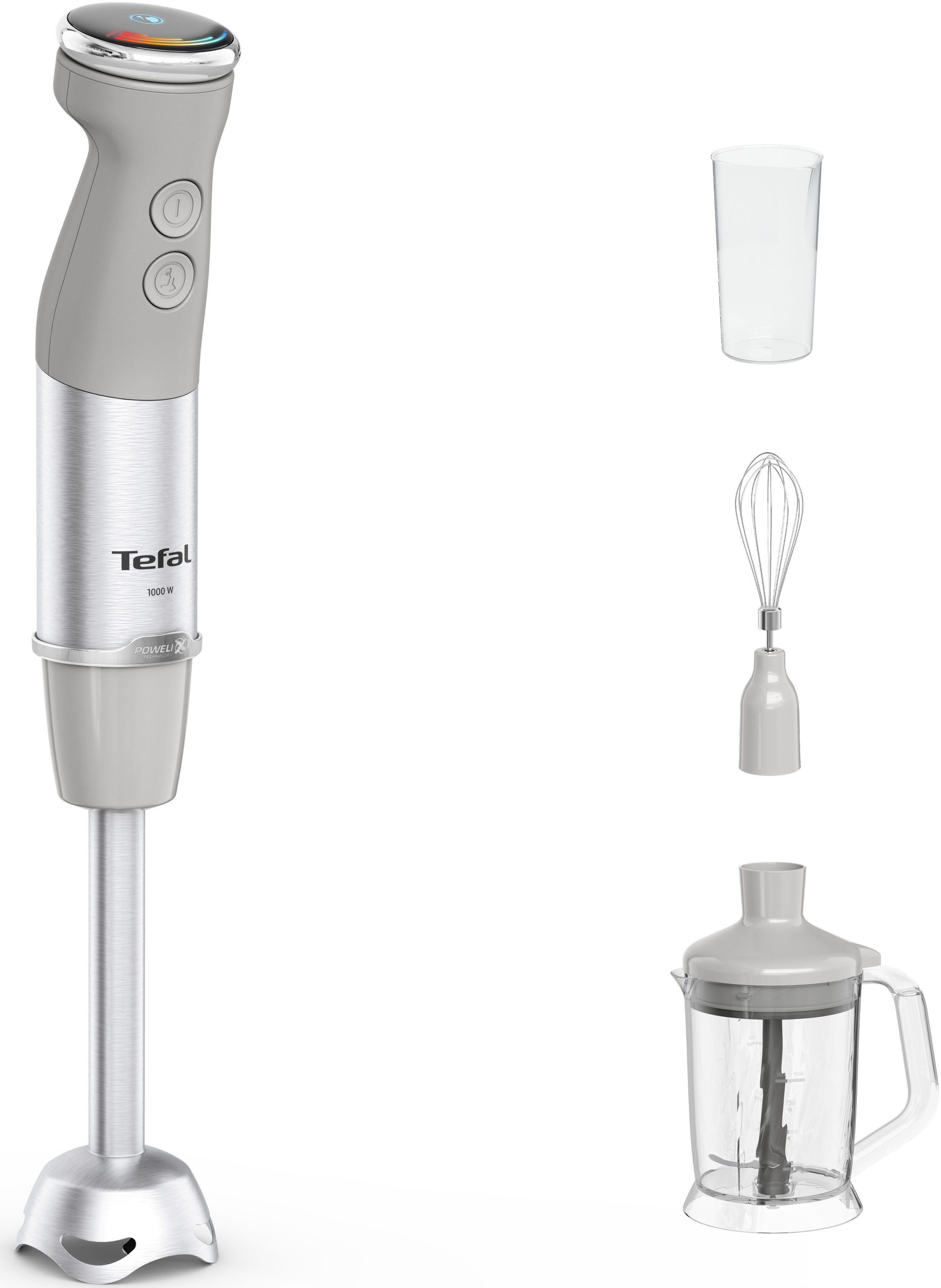 Tefal Staafmixer HB67MB Quickchef+ 3-in-1 XL Verkleineraar/klopper, 5-in-1-opzetstuk,...