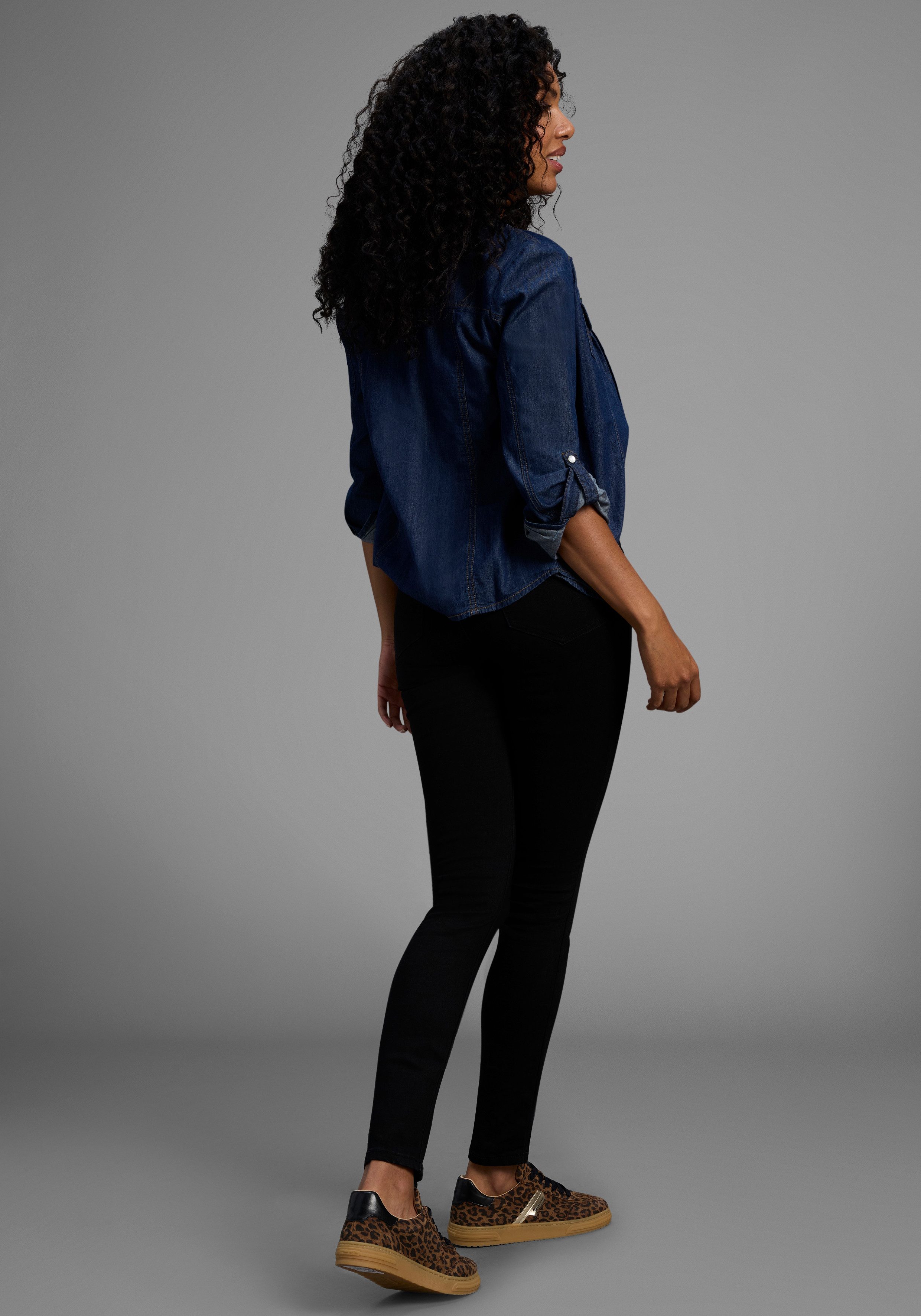 Arizona Skinny fit jeans Ultra Stretch extra-strakke been verloop, normale taille, met steekzakken