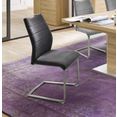 mca furniture vrijdragende stoel ferrera stoel belastbaar tot 140 kg (set, 2 stuks) grijs