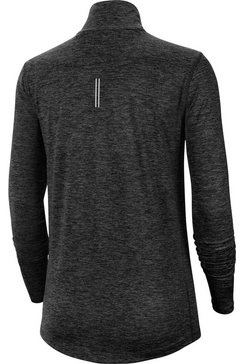 nike runningshirt element women's 1--zip running top (plus size) zwart