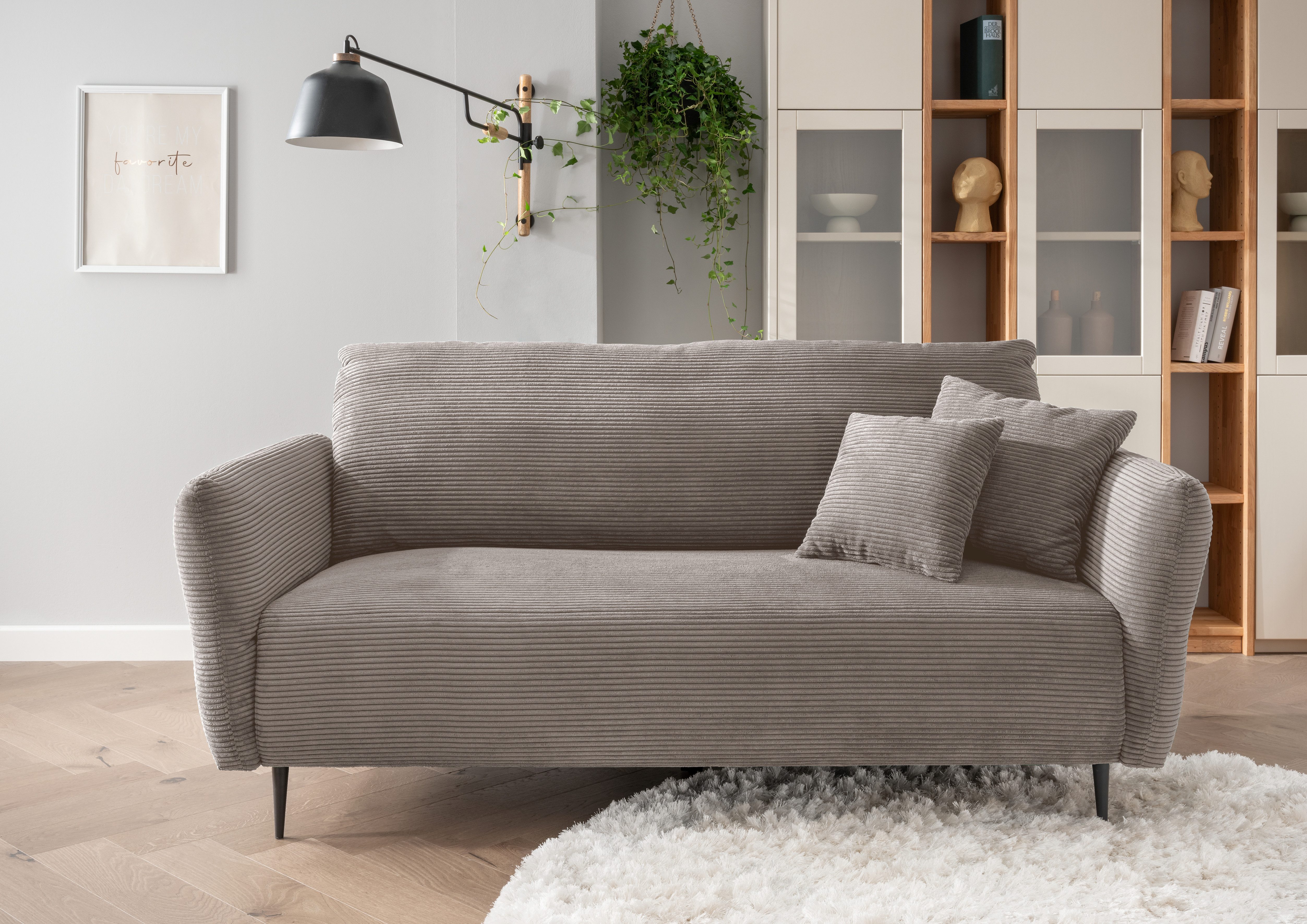 INOSIGN 3-zitsbank Vanilla Armleuningfunctie bruin, 3-zitsbanken