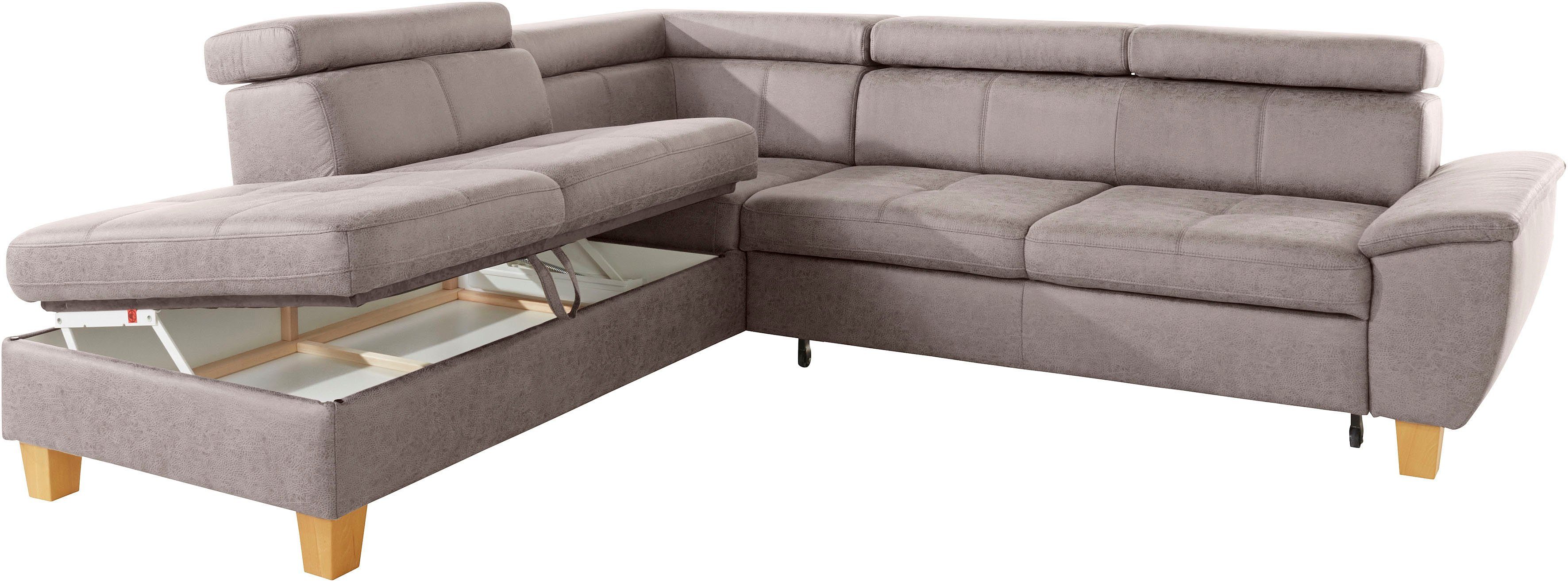 exxpo - sofa fashion Hoekbank Enya, uitgebreide afwerking, hoog zitcomfort, comfortabel, L-vorm