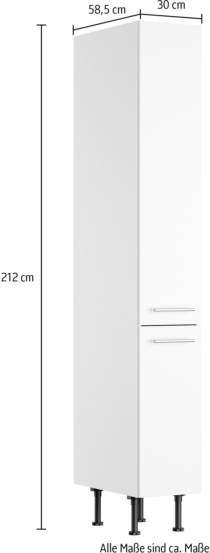 OPTIFIT Apothekerskast Bern2 Breedte 30 cm, hoogte 211,8 cm, 2 uittrekken (hoogte 124,4 /70 cm)