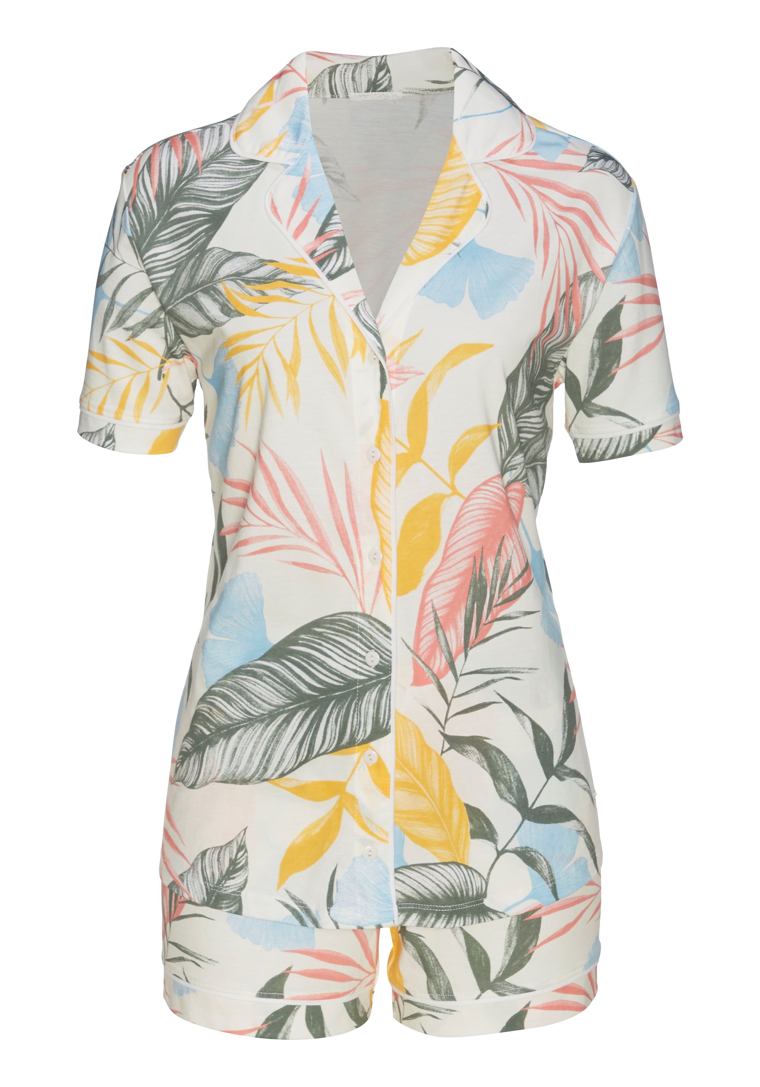 Vivance Dreams Shortama met bloemenprint (2-delig, 1 stuk)