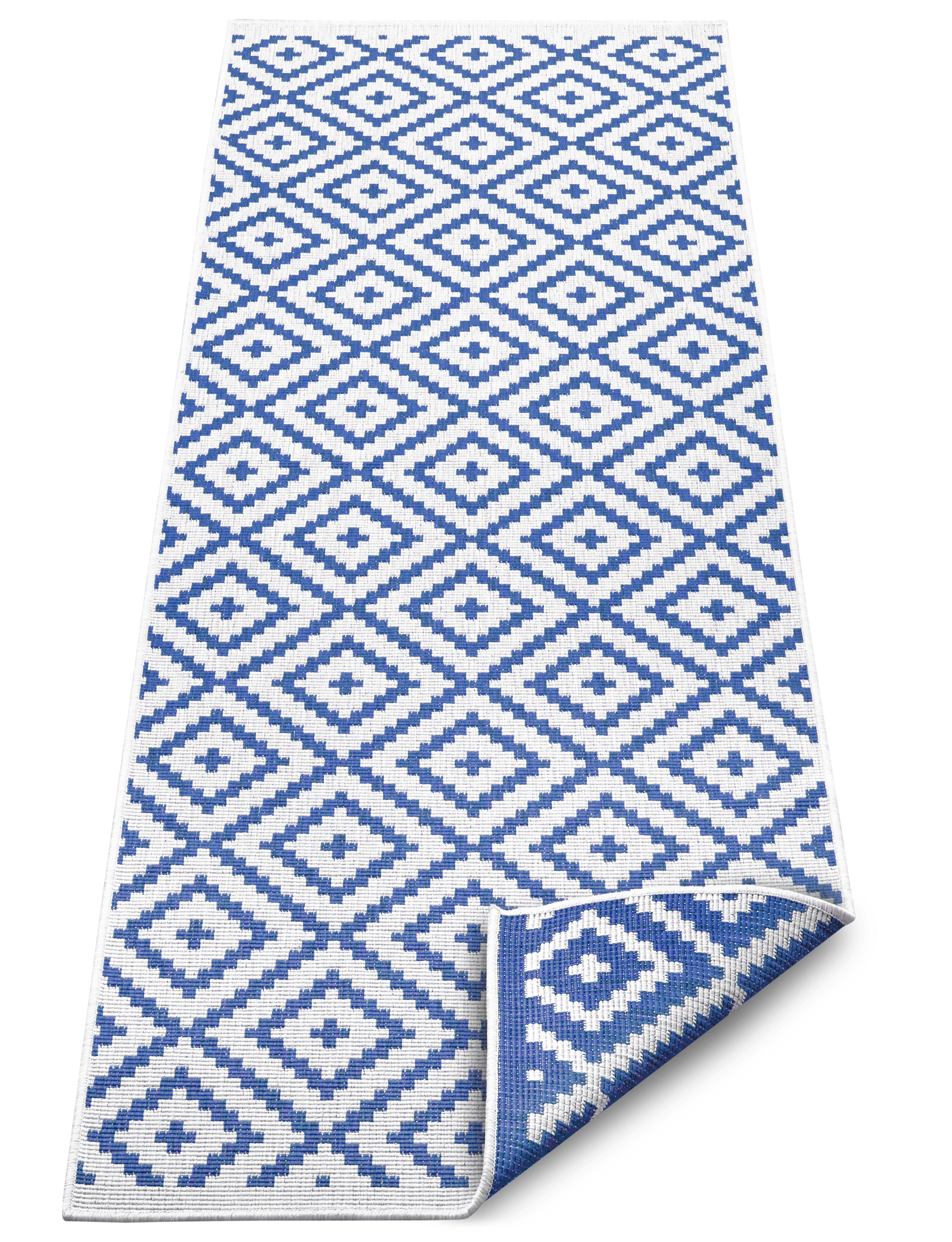my home Loper Ronda tweezijdig te gebruiken kleed Sisal-look, platweefsel, in- en outdoor, geometrisch boho design
