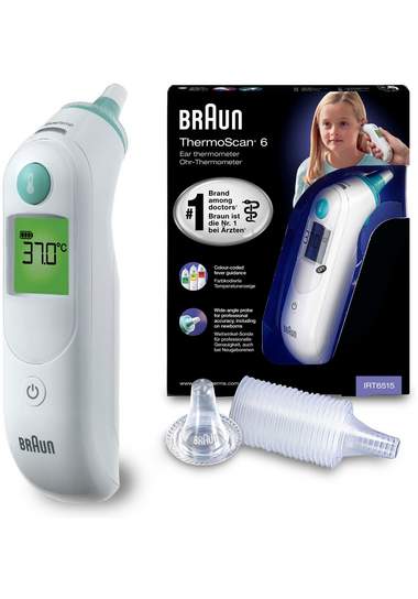 braun oor-koortsthermometer thermoscan 6 oorthermometer irt6515 wit
