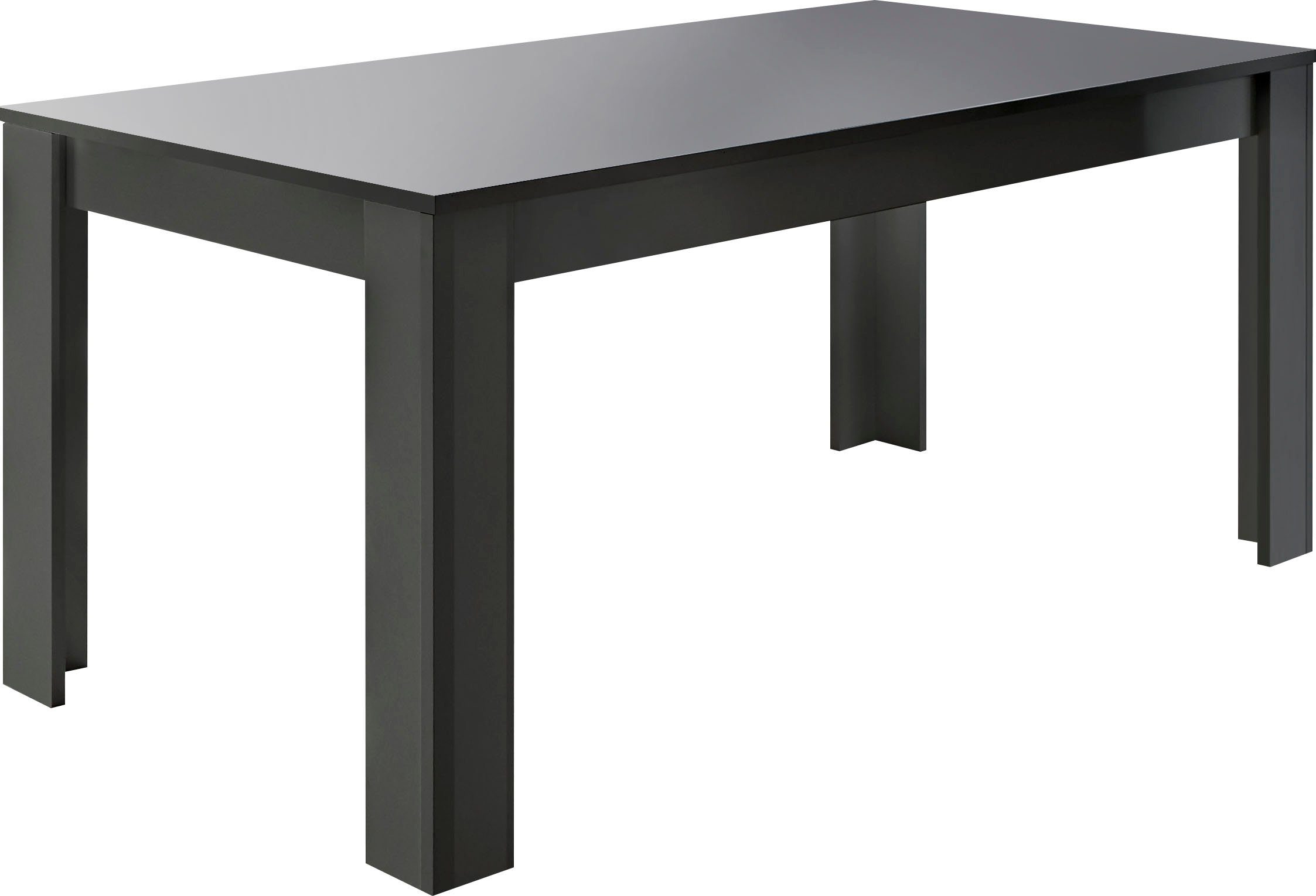 INOSIGN Eettafel Dama 180 x 90 cm, keukentafel, eettafel rechthoekig, tafelblad dikte 22 mm, verschillende kleuren eettafels grijs